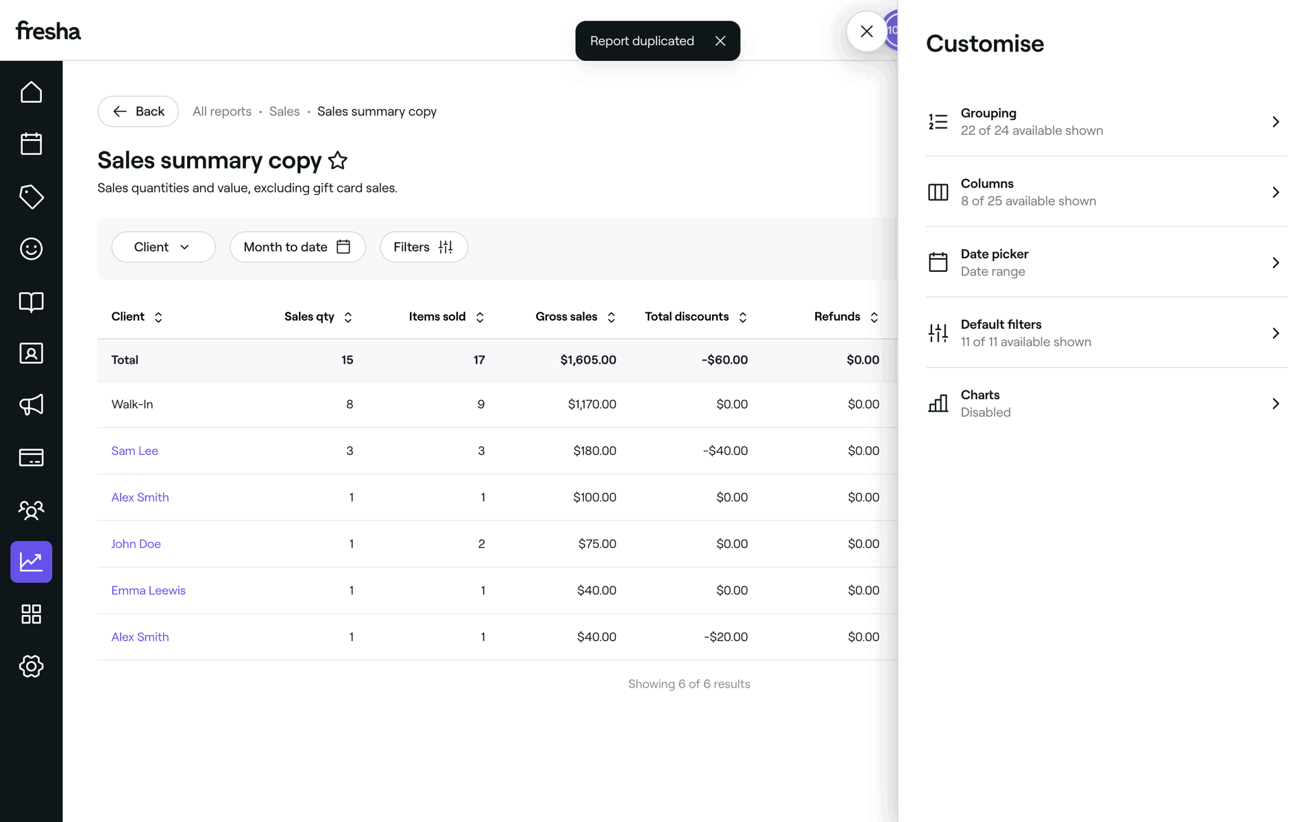 Fresha Web Business interface screenshot 4