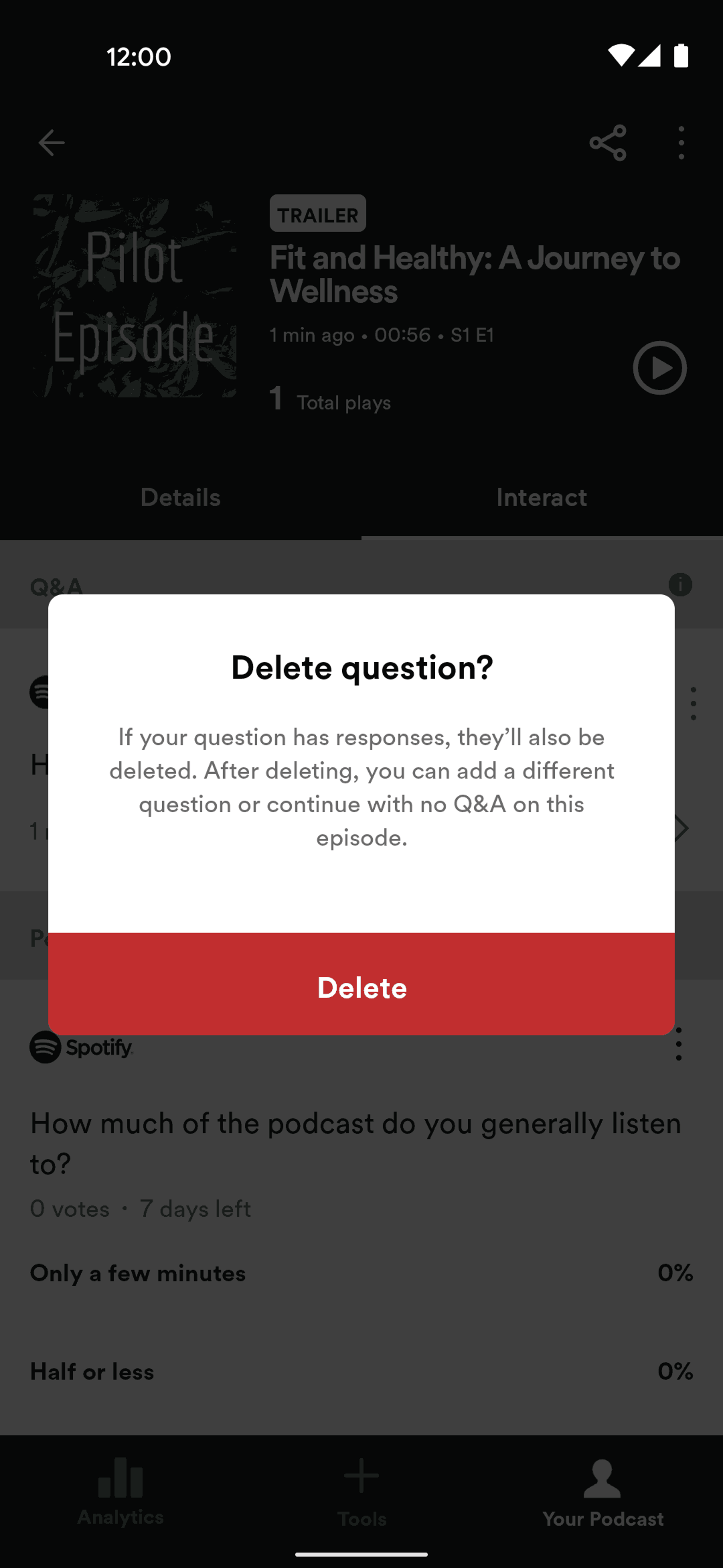 Spotify for Podcasters Android Business interface screenshot 9