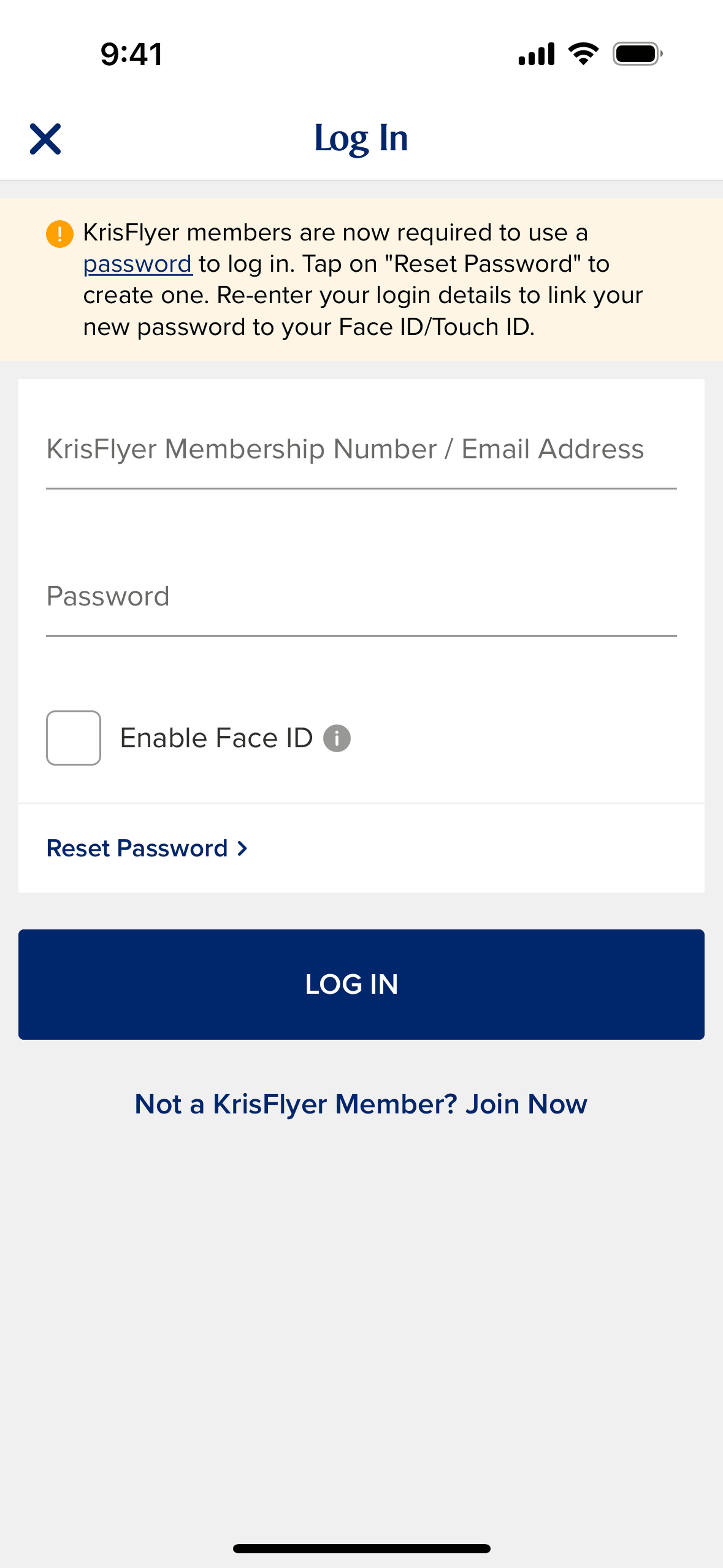 Singapore Airlines iOS Travel & Transportation interface screenshot 9