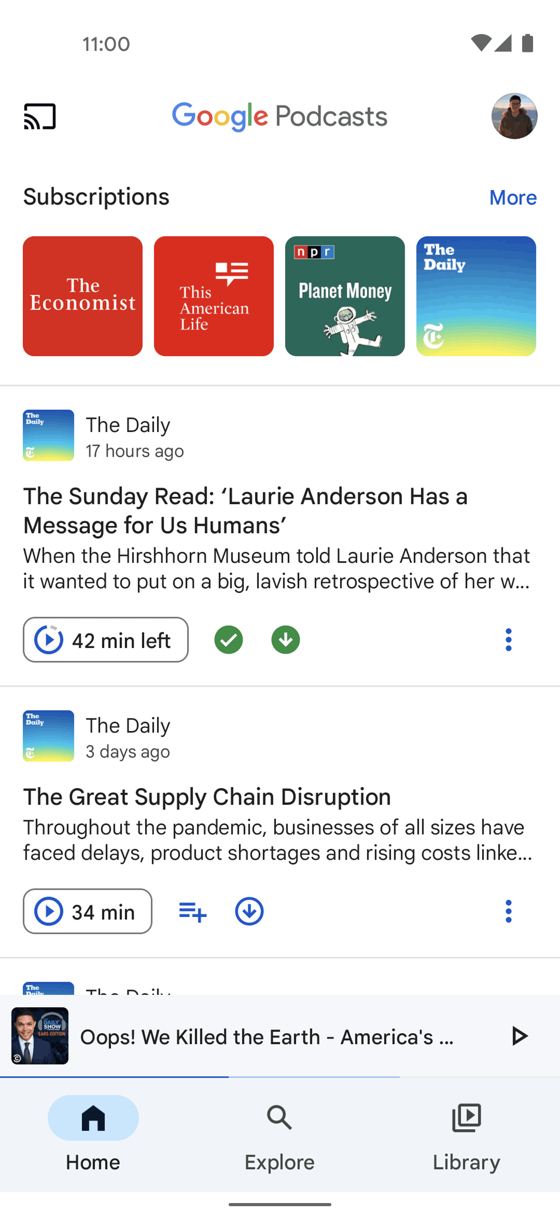 Google Podcasts Android Music & Audio interface screenshot 3