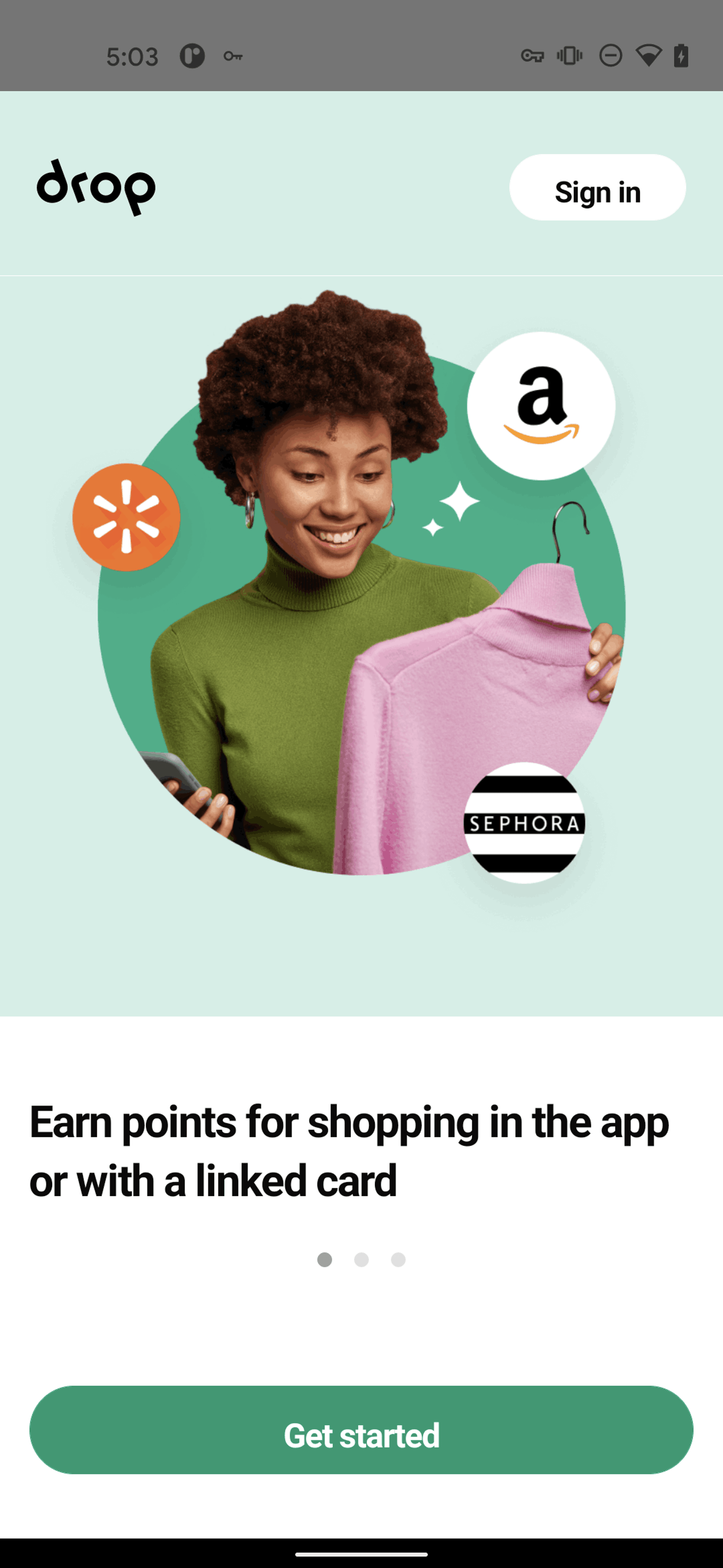 Drop Android Shopping interface screenshot 2