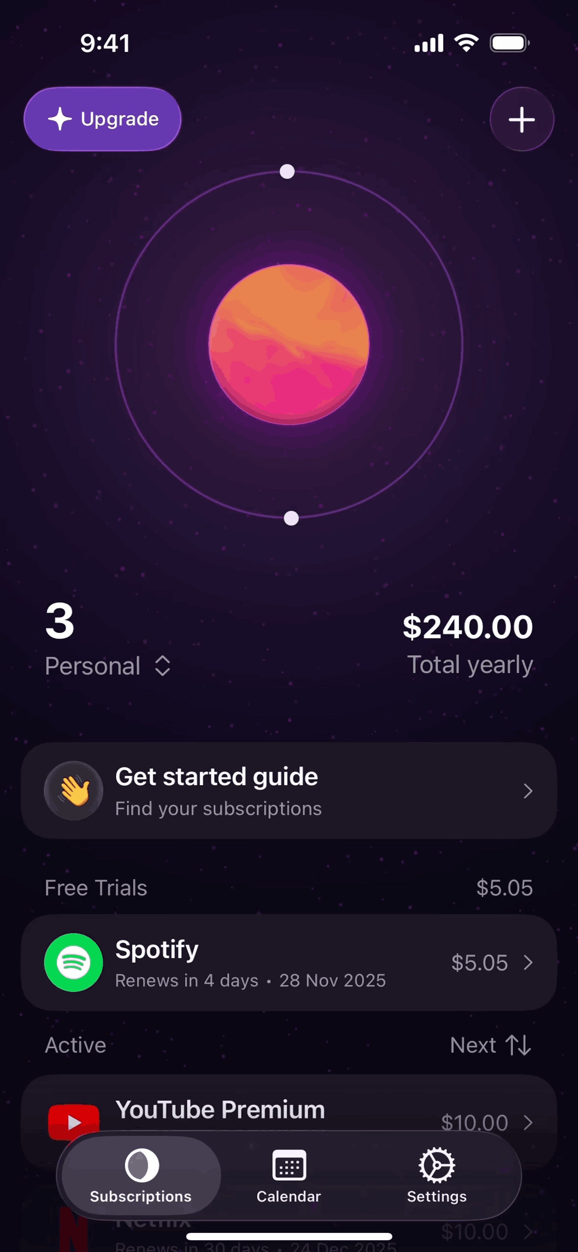 Orbit iOS Finance interface screenshot 22