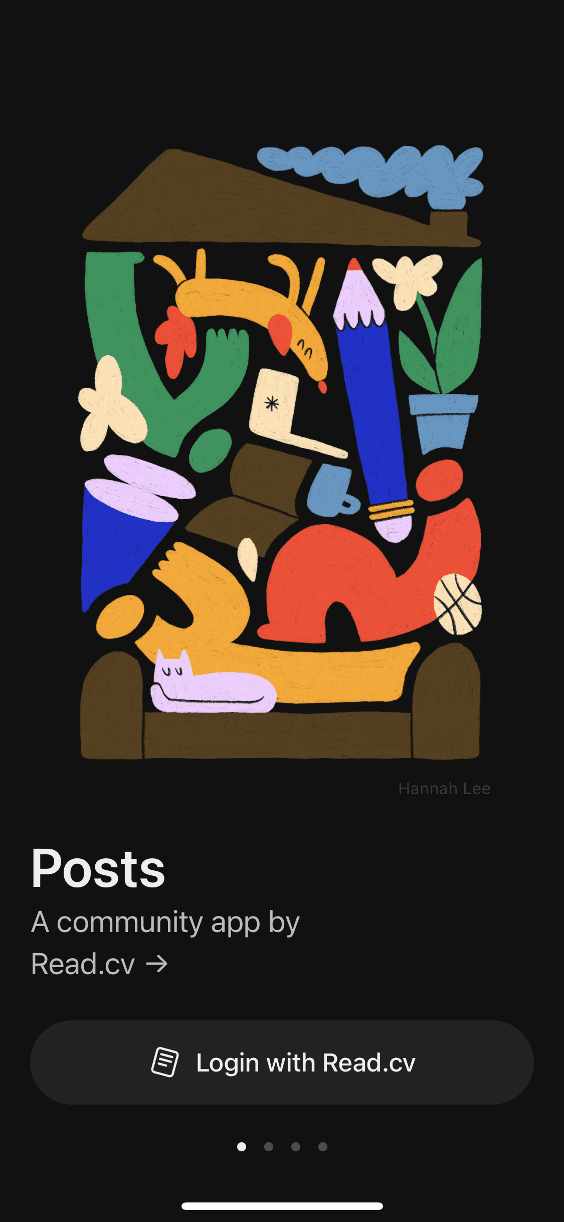 Posts iOS Social Networking interface screenshot 3