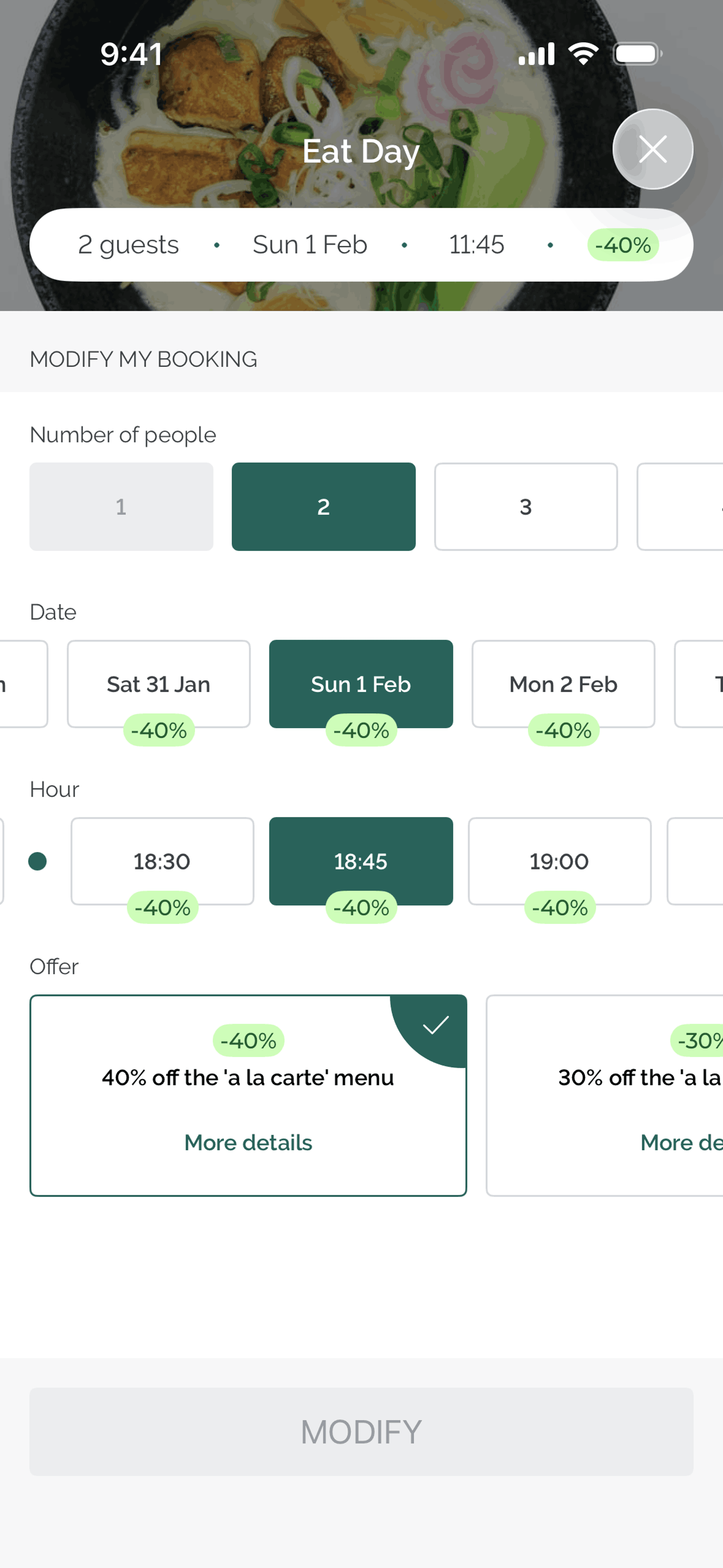 TheFork iOS Food & Drink interface screenshot 4