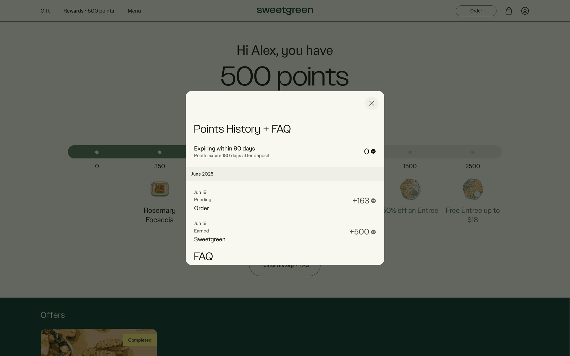 sweetgreen Web Food & Drink interface screenshot 6