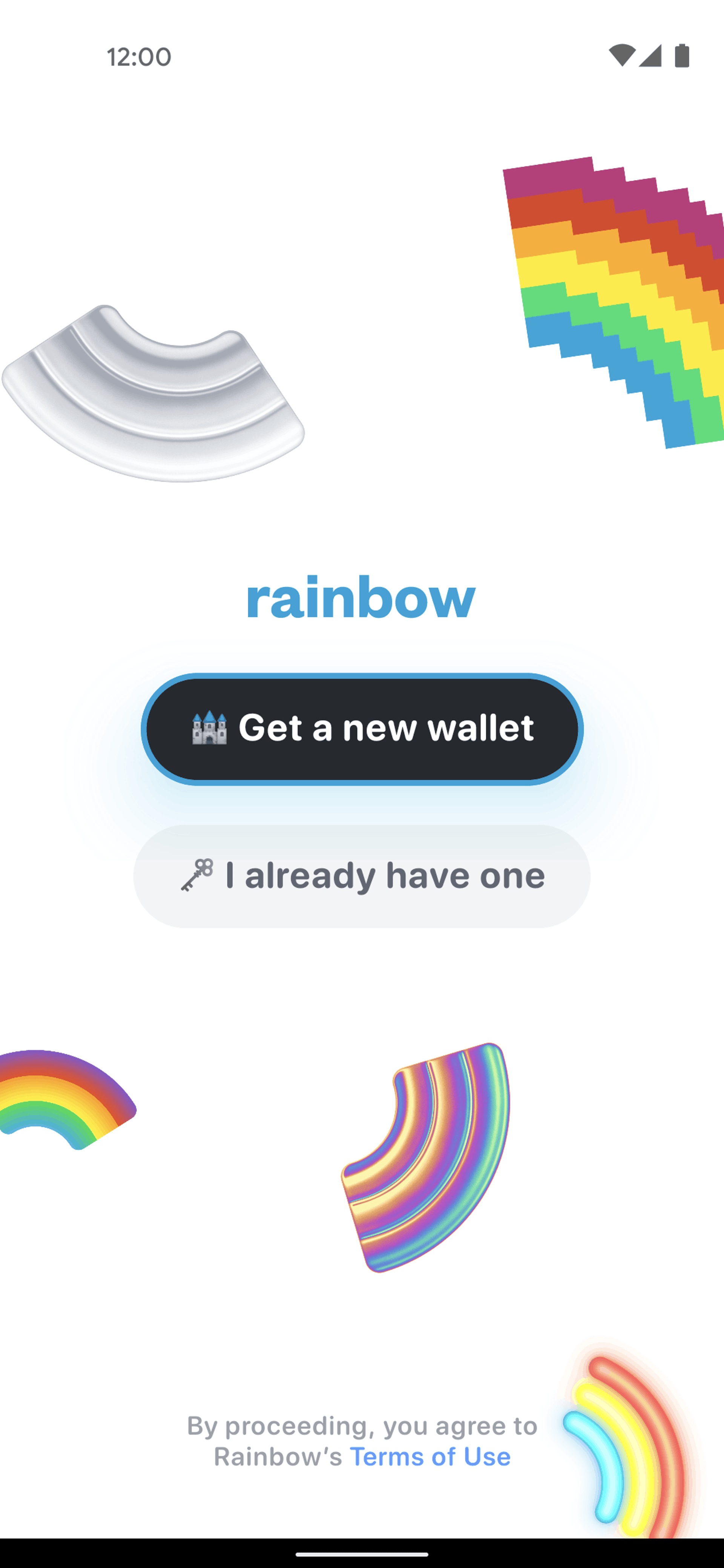 Rainbow Android Finance interface screenshot 2