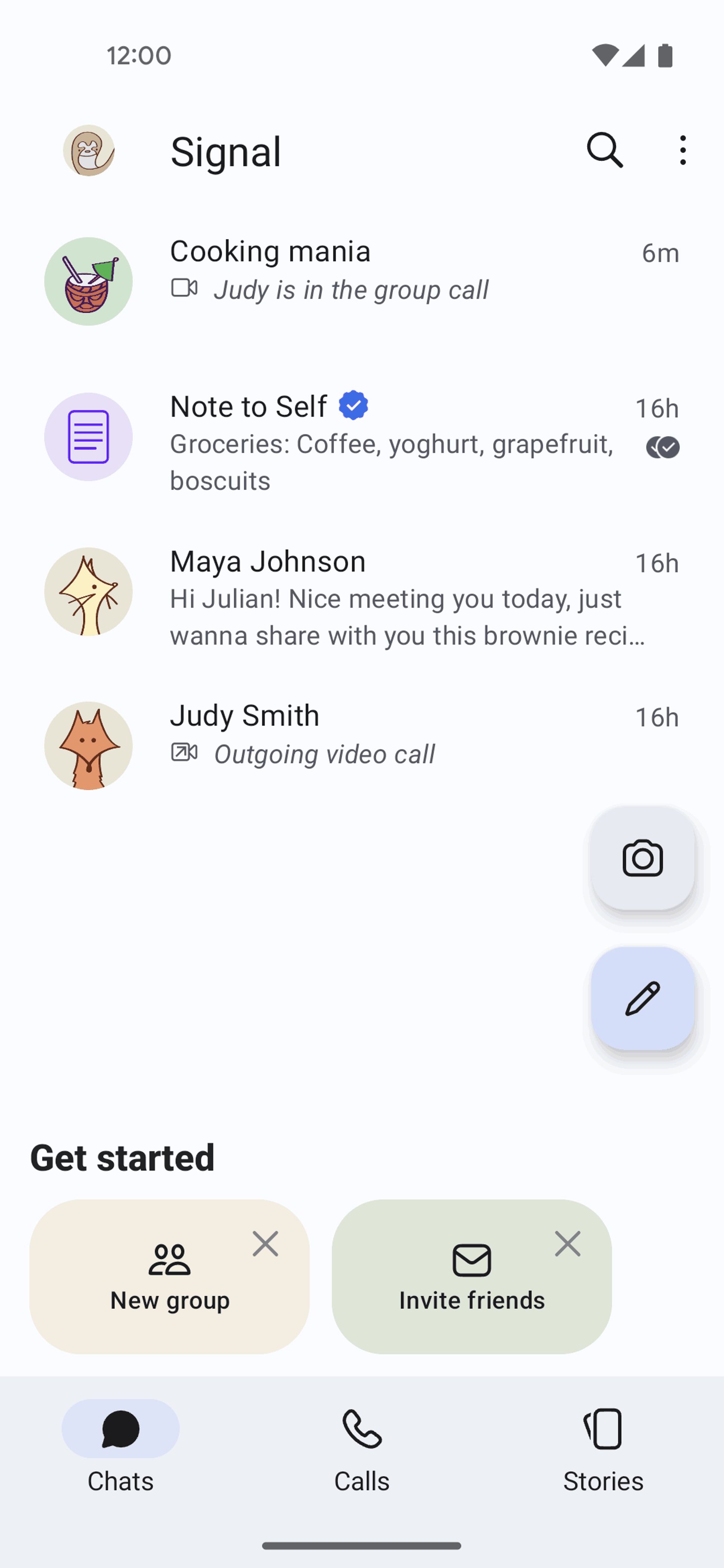 Signal Android Social Networking interface screenshot 16