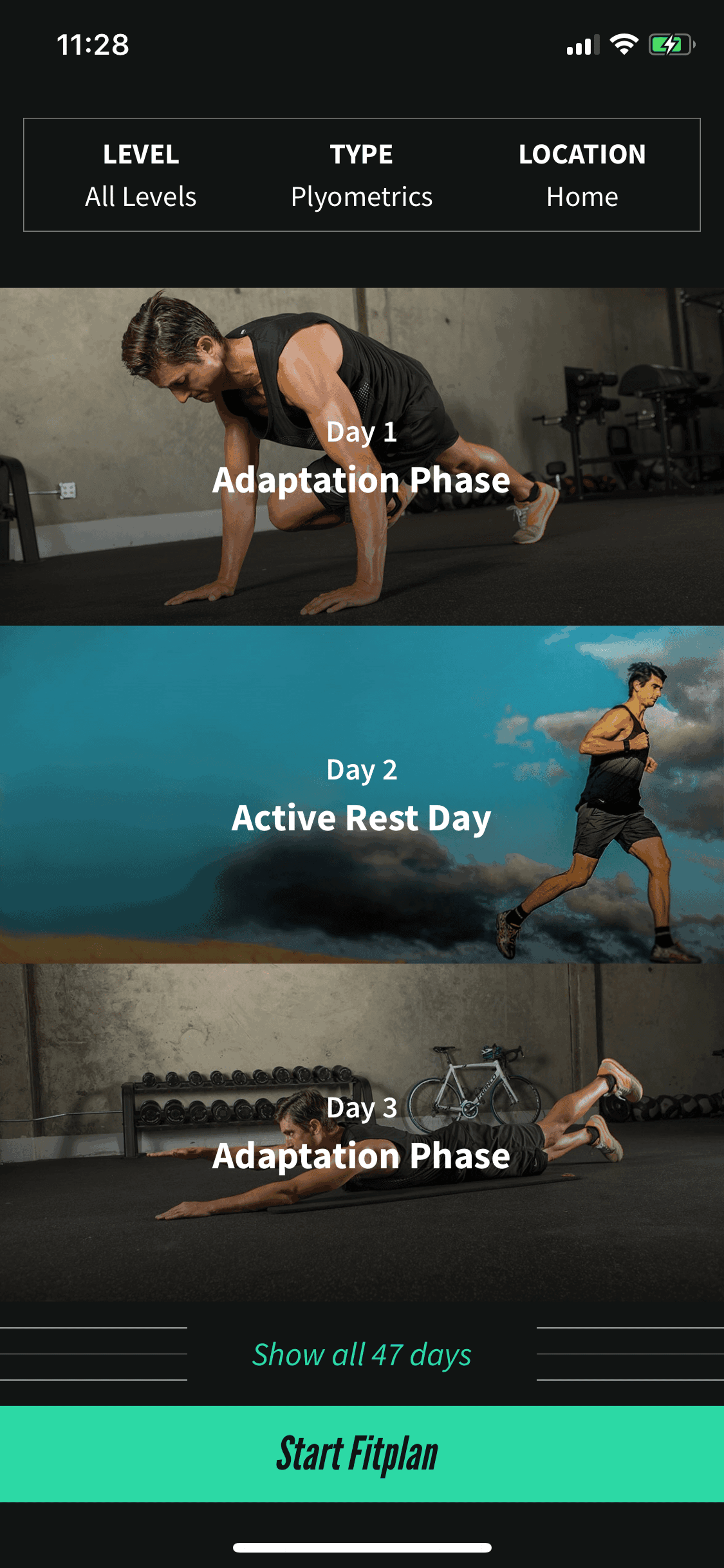 Fitplan iOS Health & Fitness interface screenshot 10