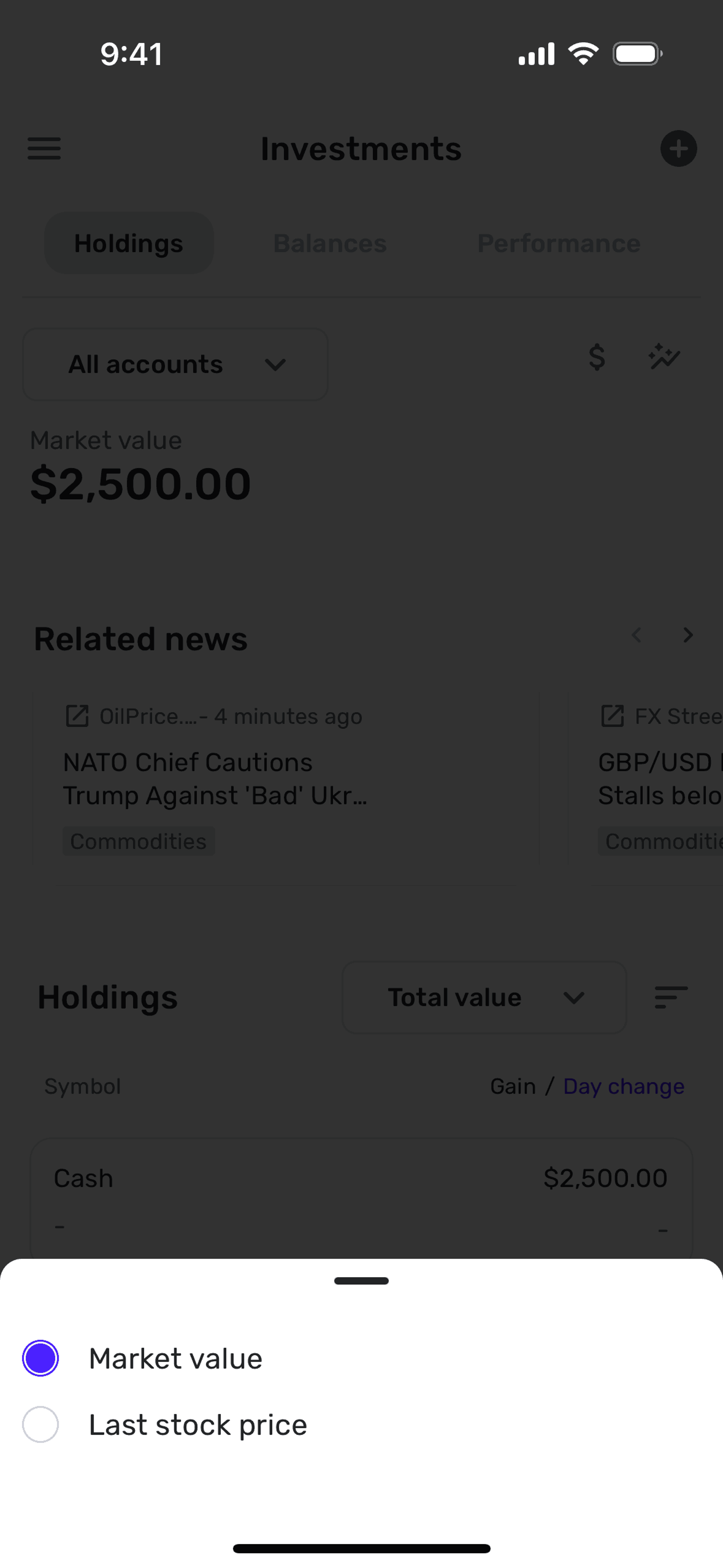 Quicken iOS Finance interface screenshot 17