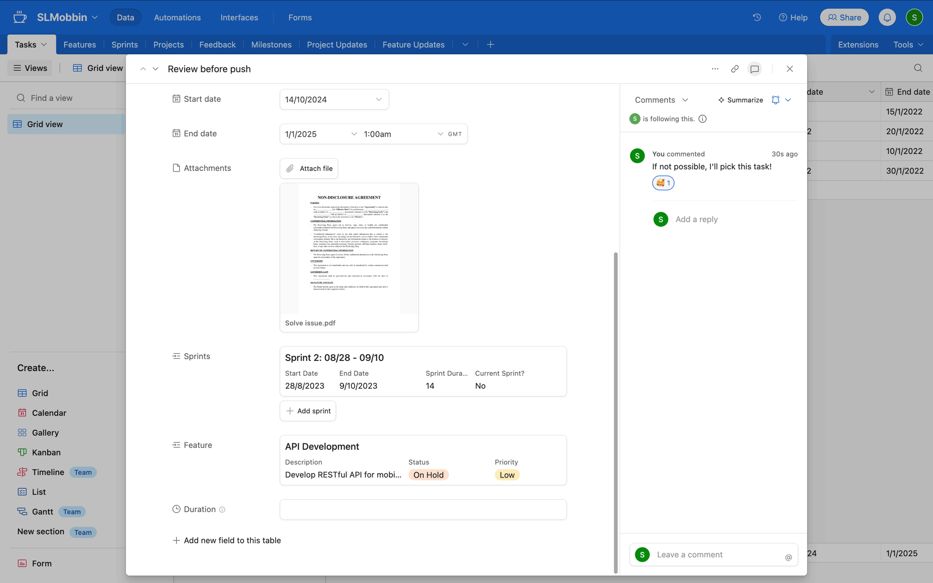 Airtable Web Business interface screenshot 17
