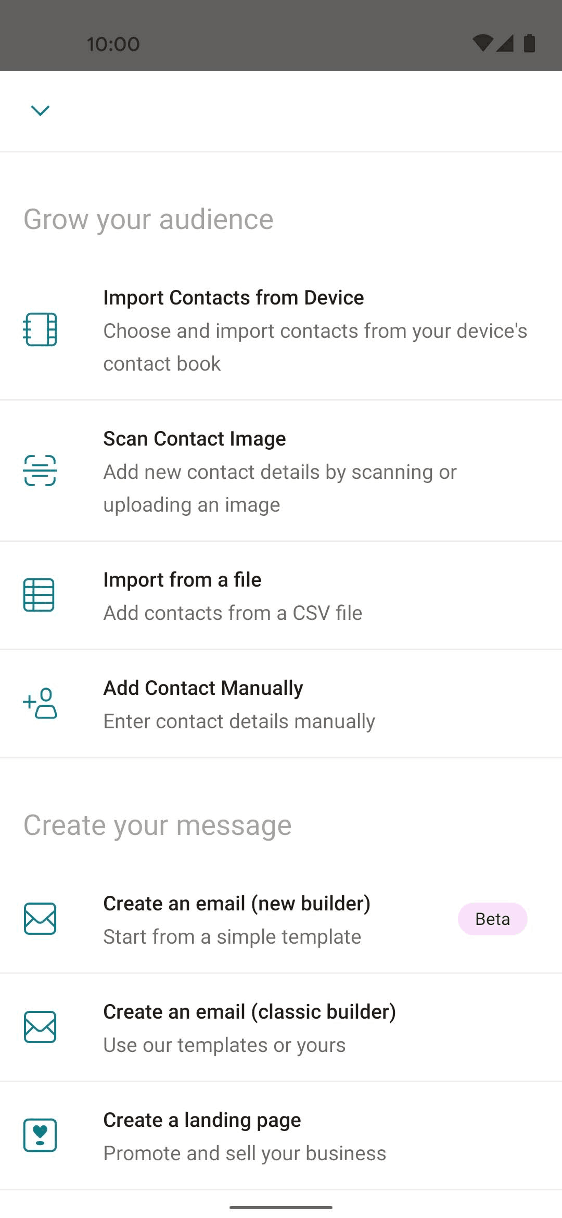 Mailchimp Android Business interface screenshot 9