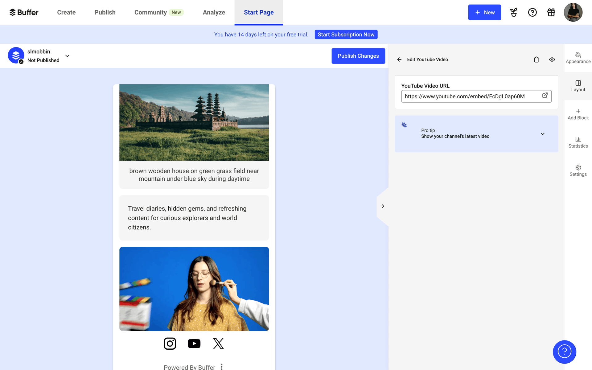 Buffer Web Business interface screenshot 10