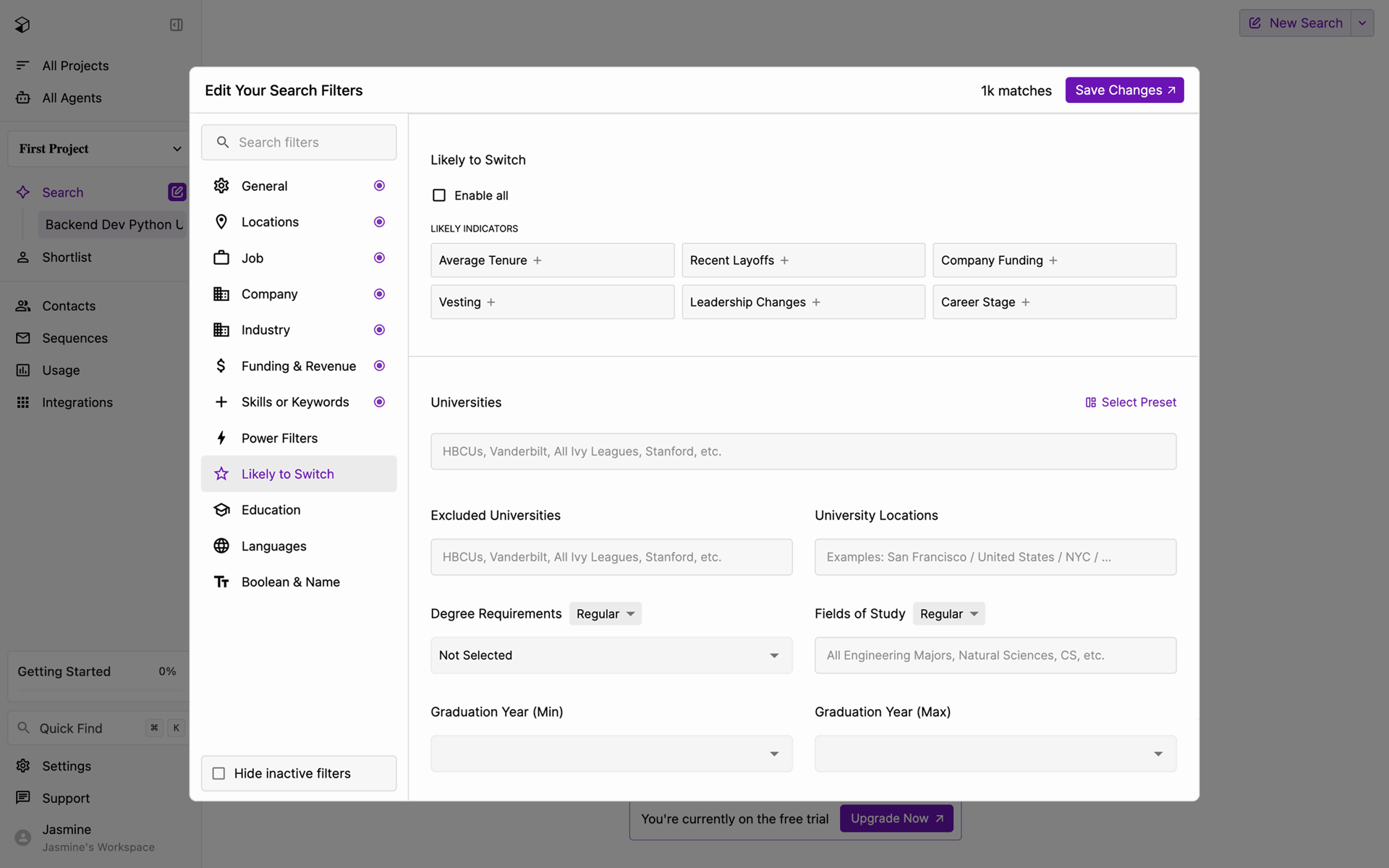 Juicebox Web Jobs & Recruitment interface screenshot 6