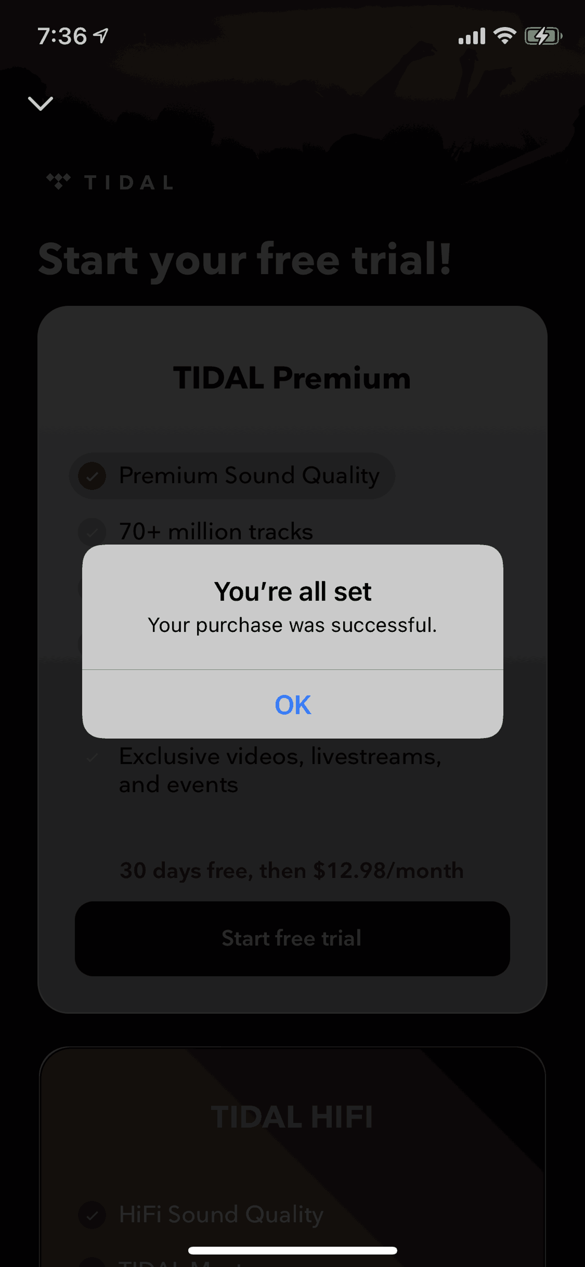 TIDAL iOS Music & Audio interface screenshot 19