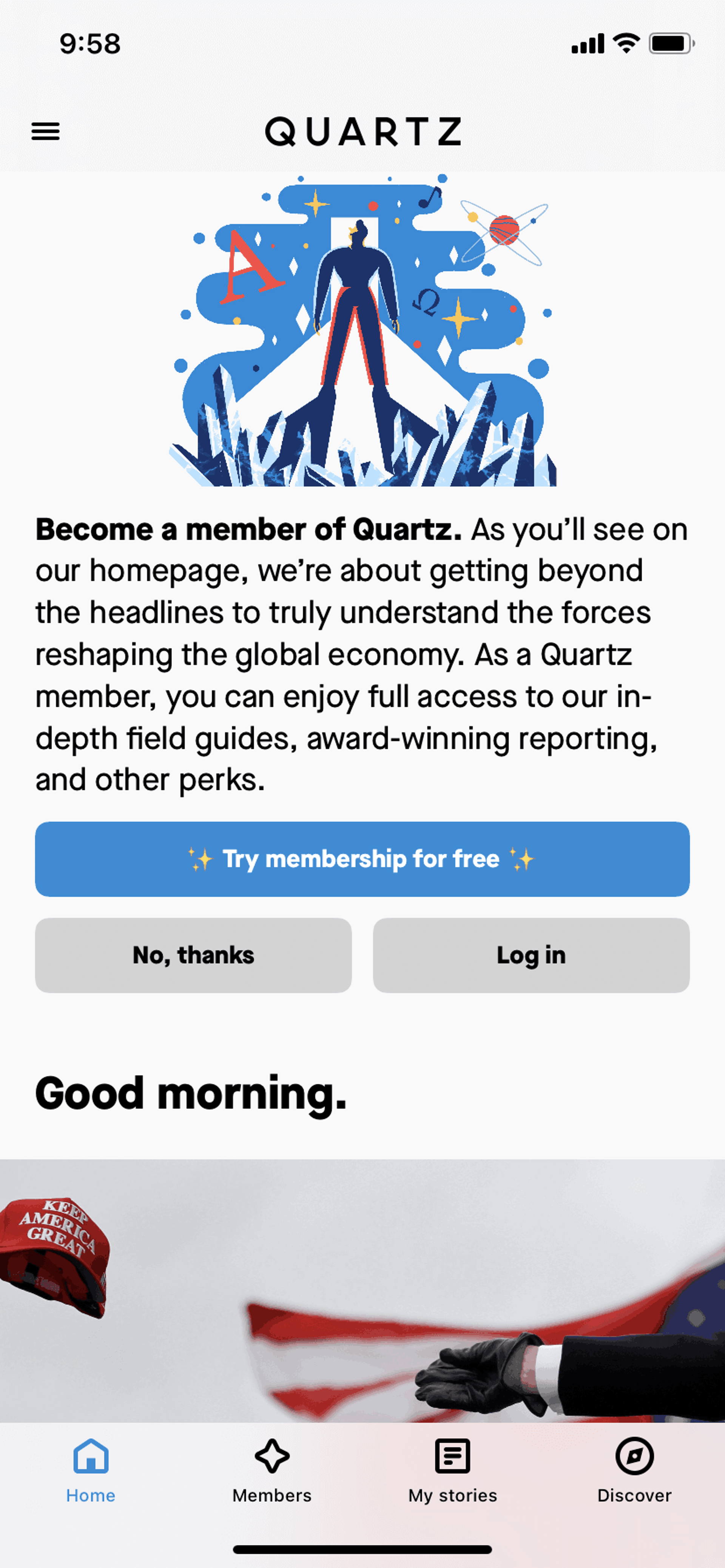 Quartz iOS News interface screenshot 3