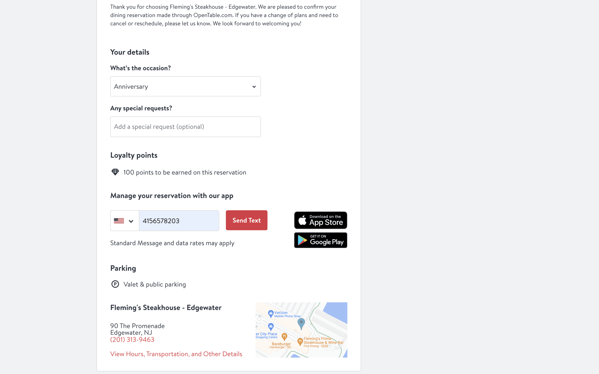 OpenTable Web Food & Drink interface screenshot 4