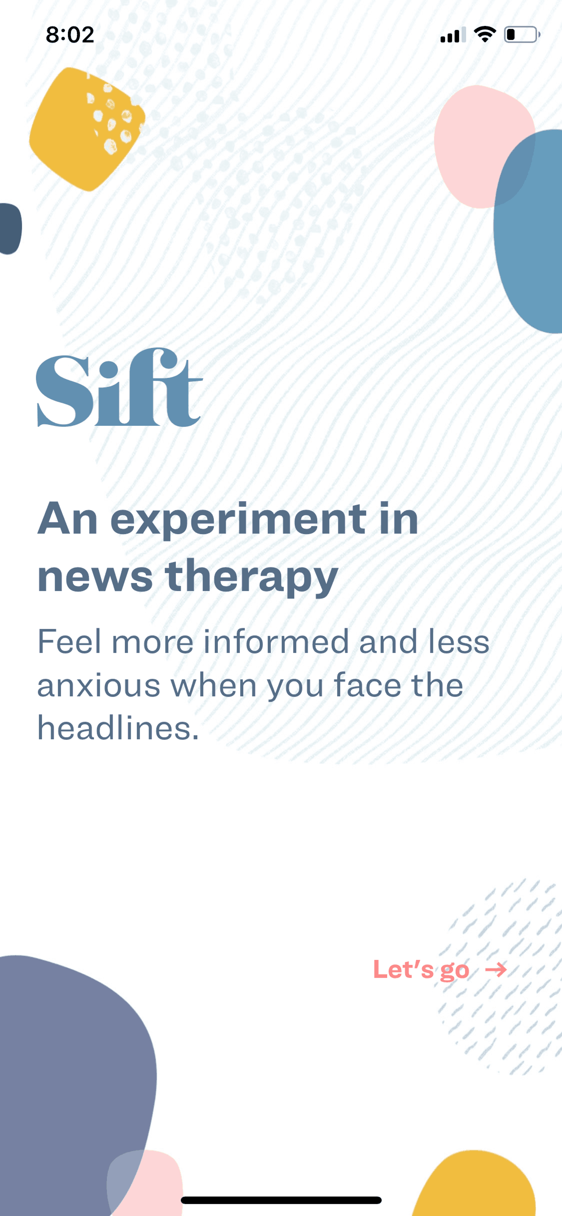 Sift iOS News interface screenshot 1