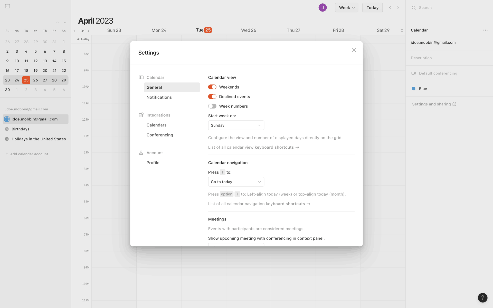 Cron Calendar Web Productivity interface screenshot 18