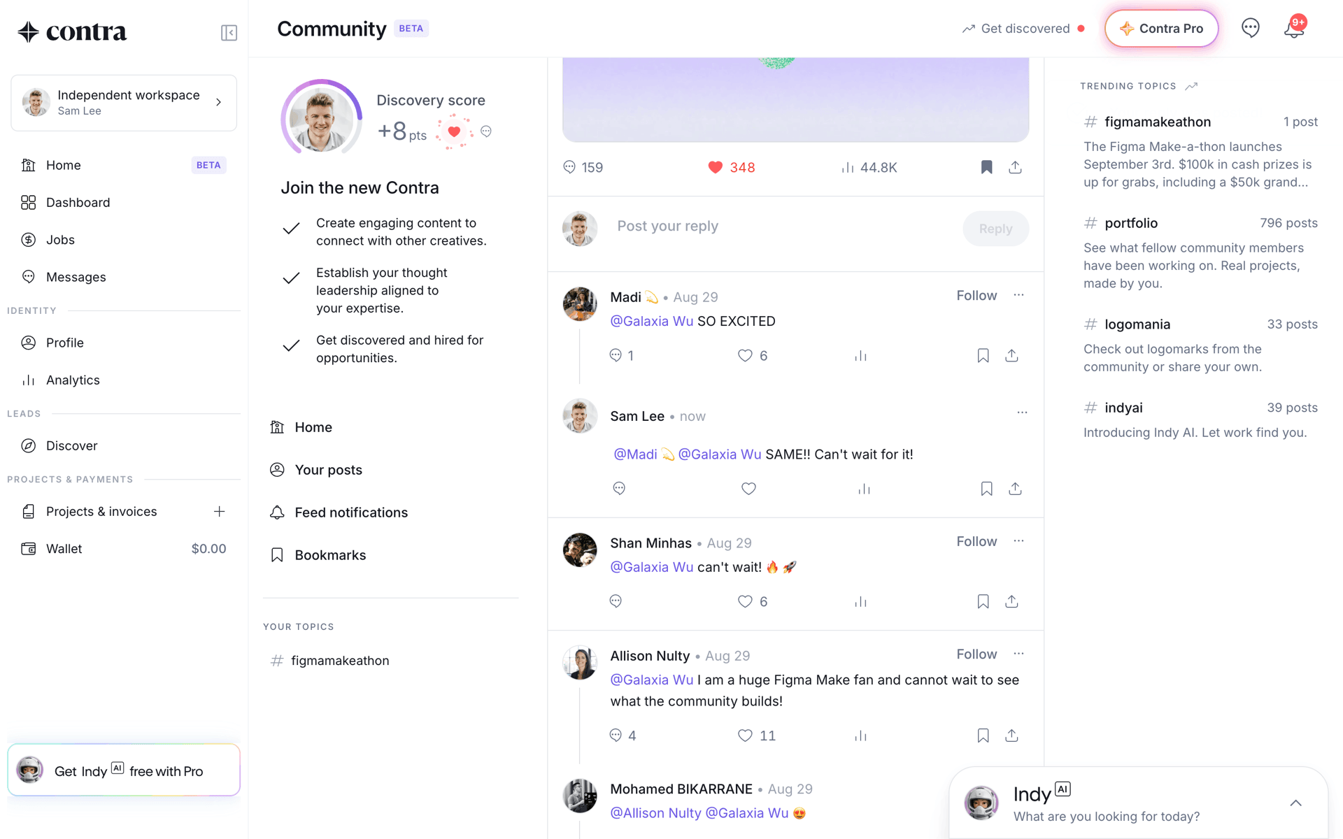 Contra Web Business interface screenshot 22