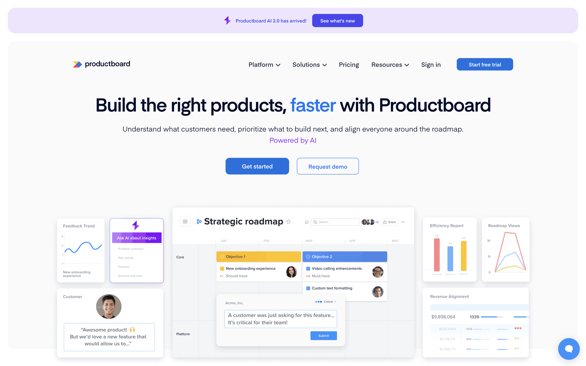 Productboard Web Business interface screenshot 1