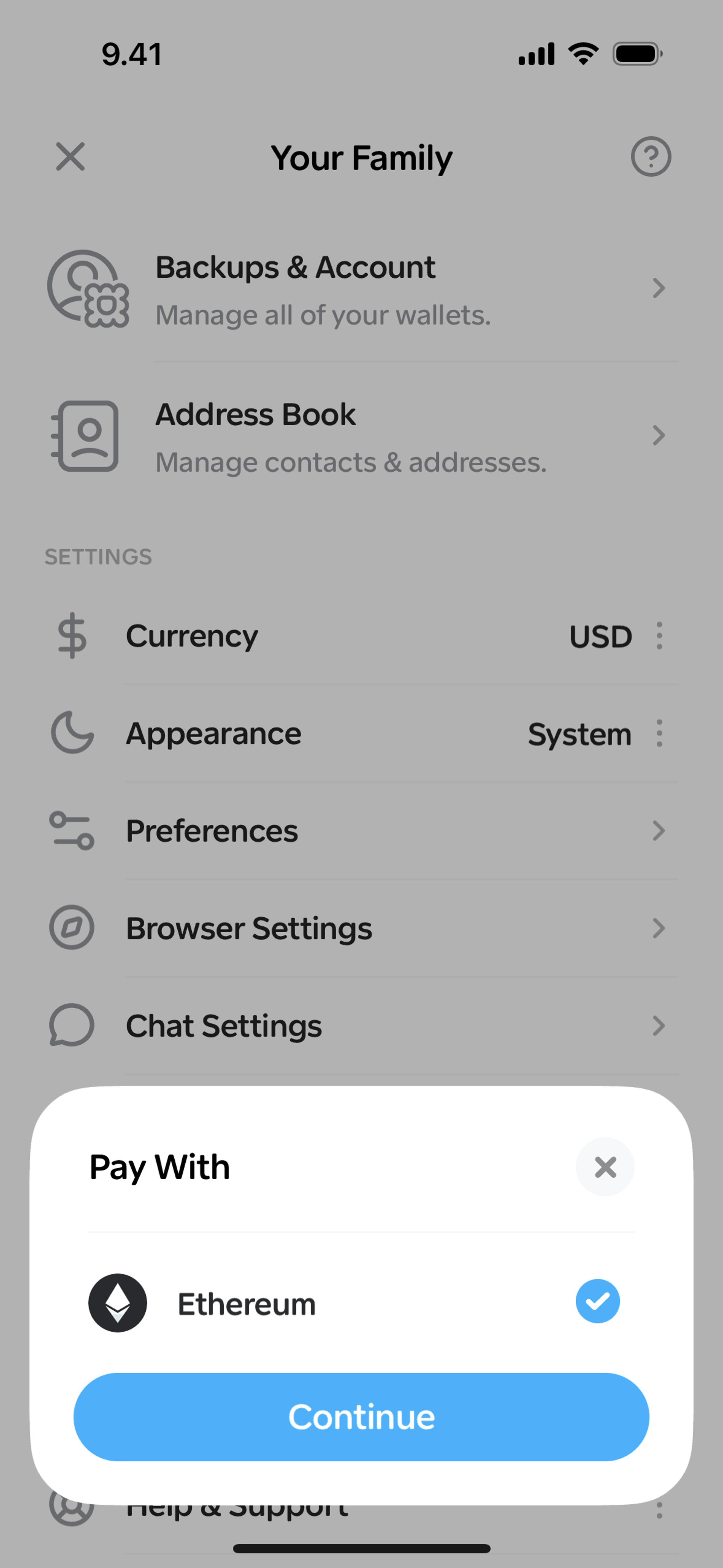 Utilities app screen 2