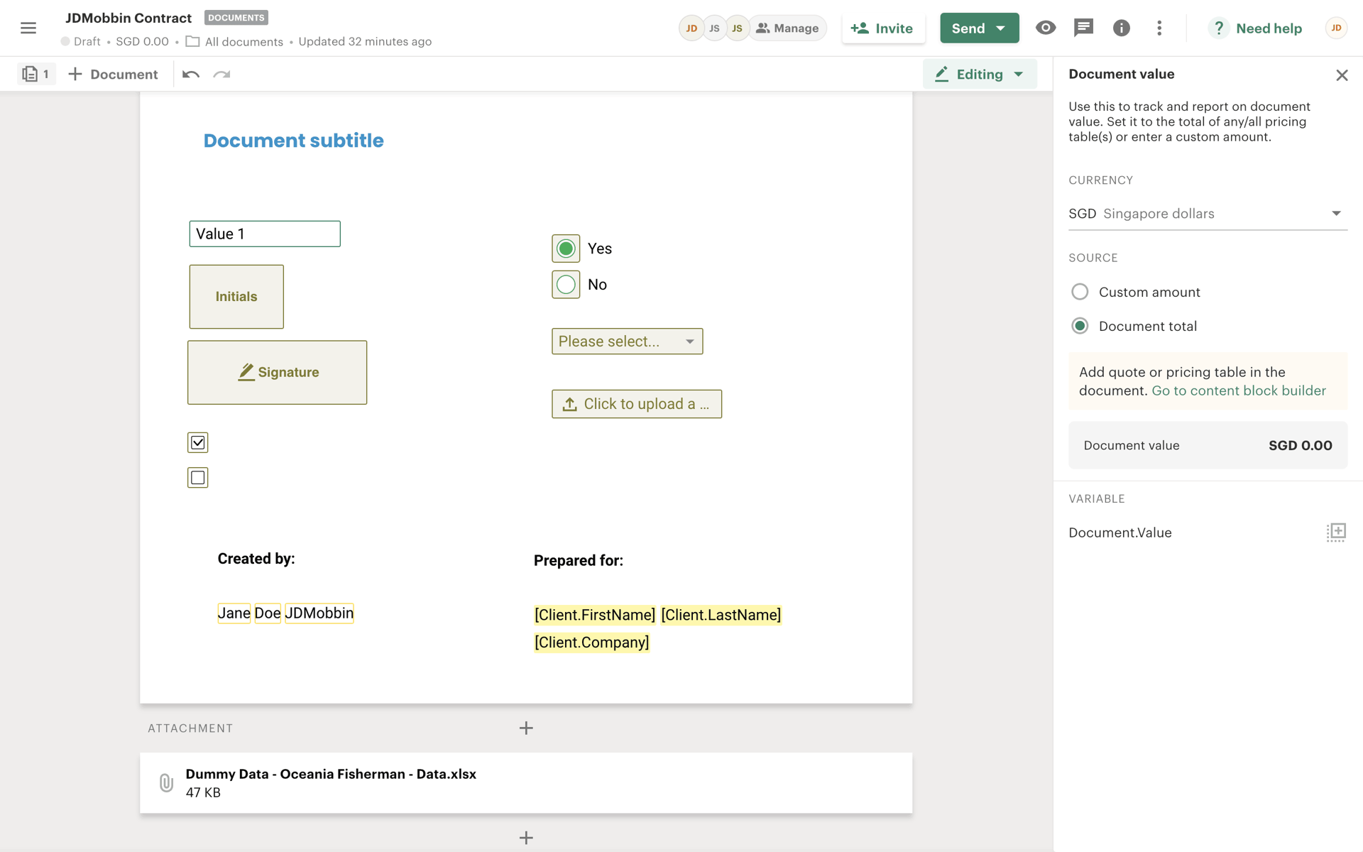 PandaDoc Web Business interface screenshot 23