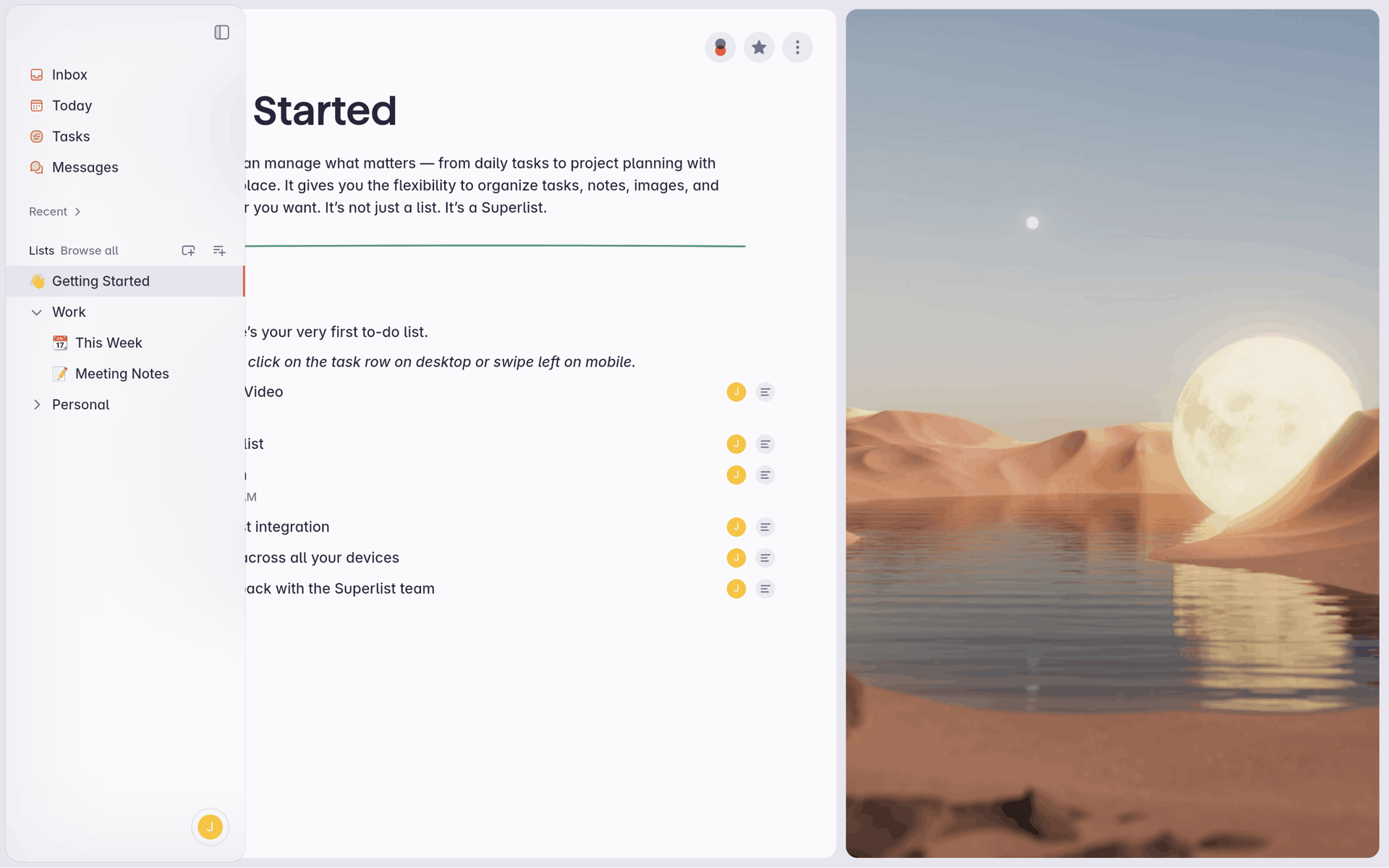Superlist Web Productivity interface screenshot 7