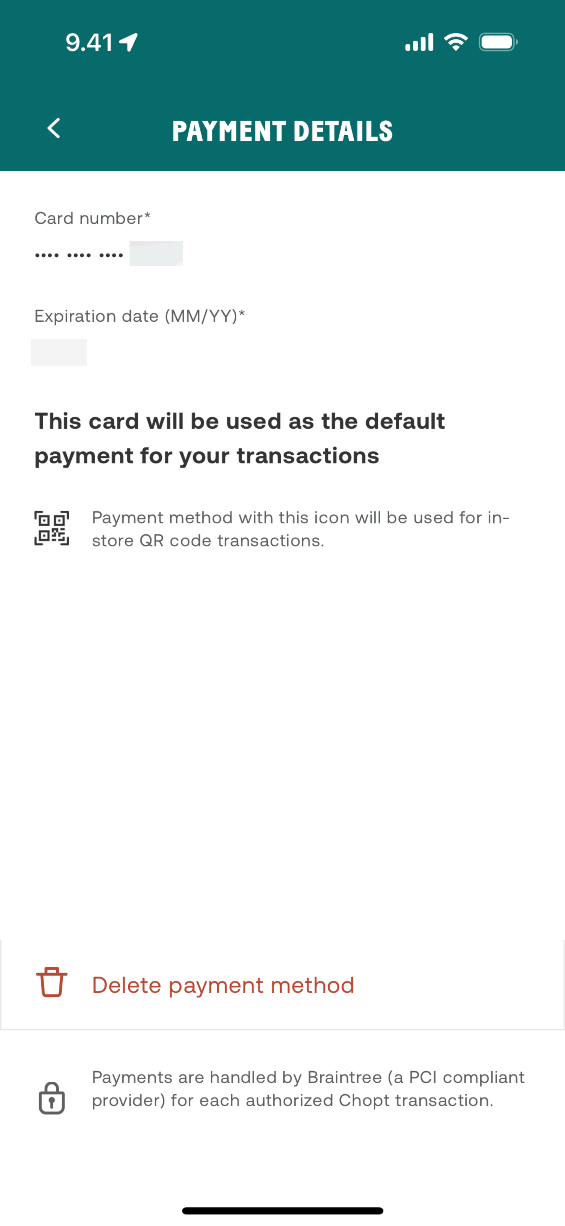 CHOPT iOS Food & Drink interface screenshot 23