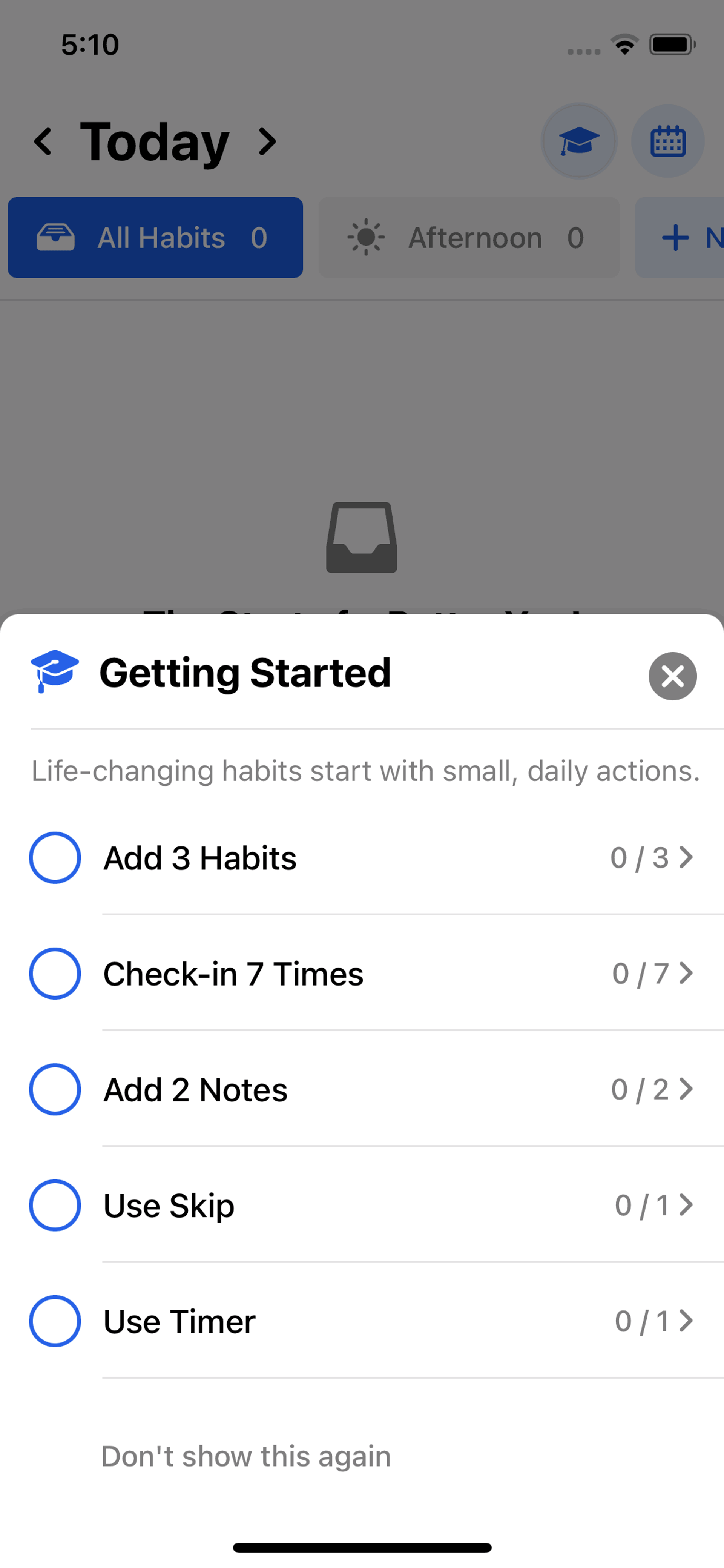 Habitify iOS Productivity interface screenshot 7