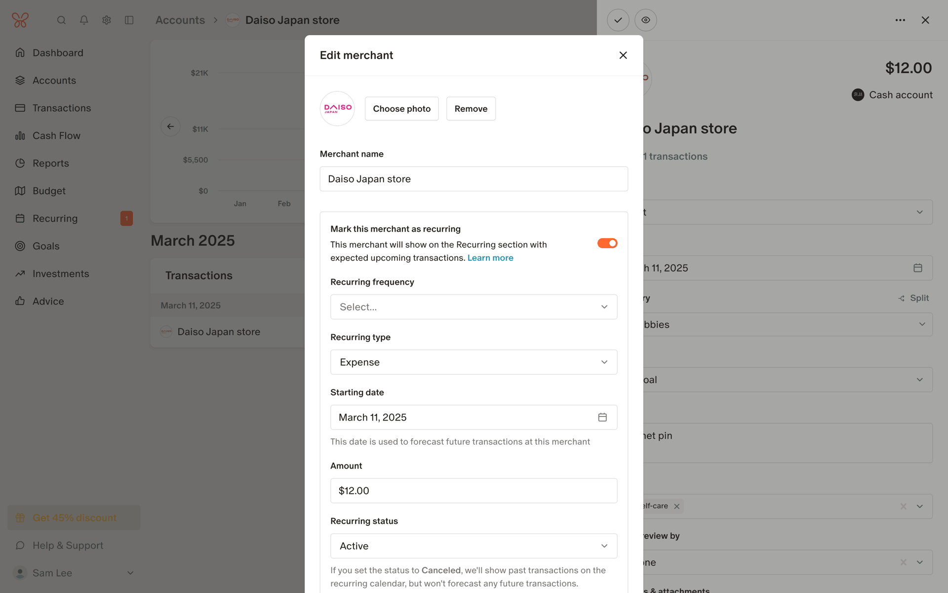 Monarch Web Finance interface screenshot 24