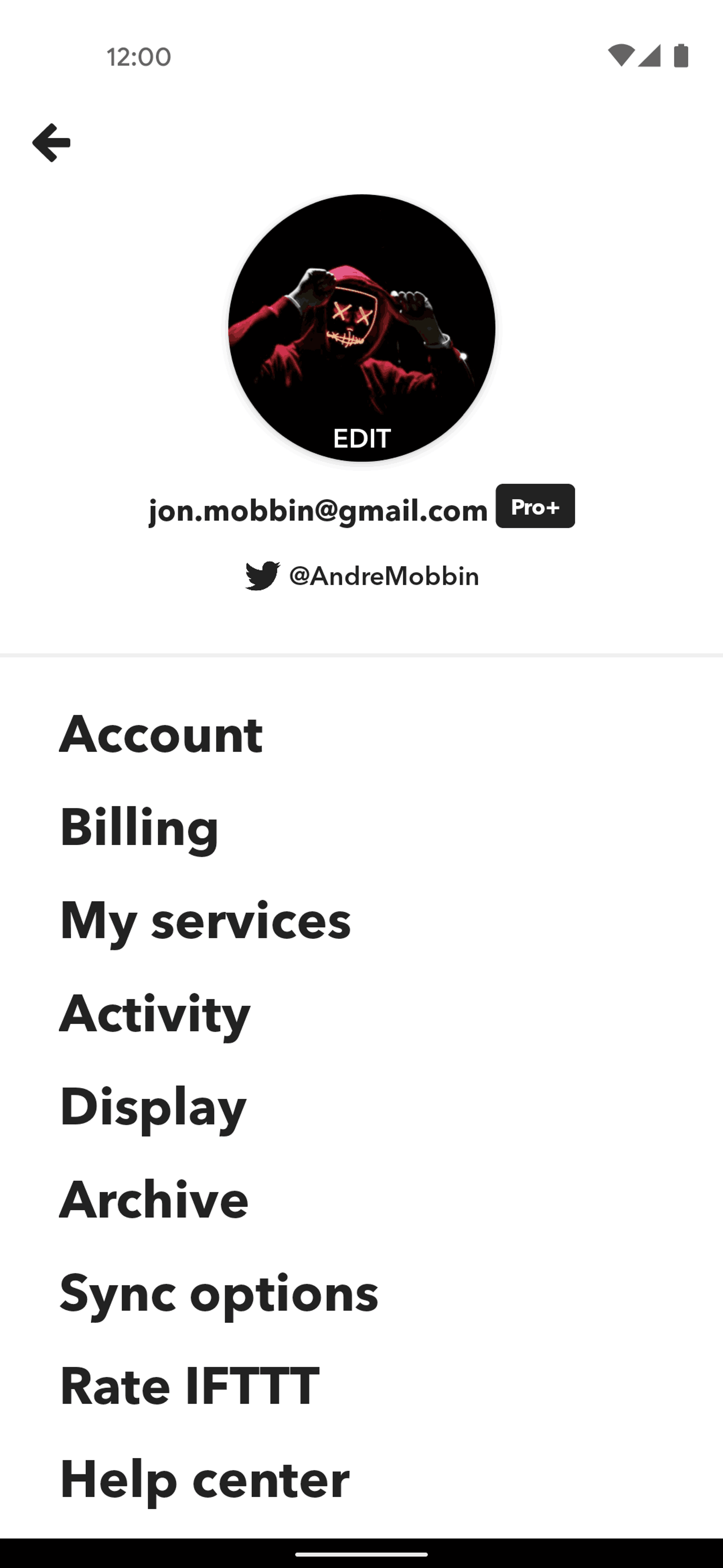 IFTTT Android Productivity interface screenshot 10