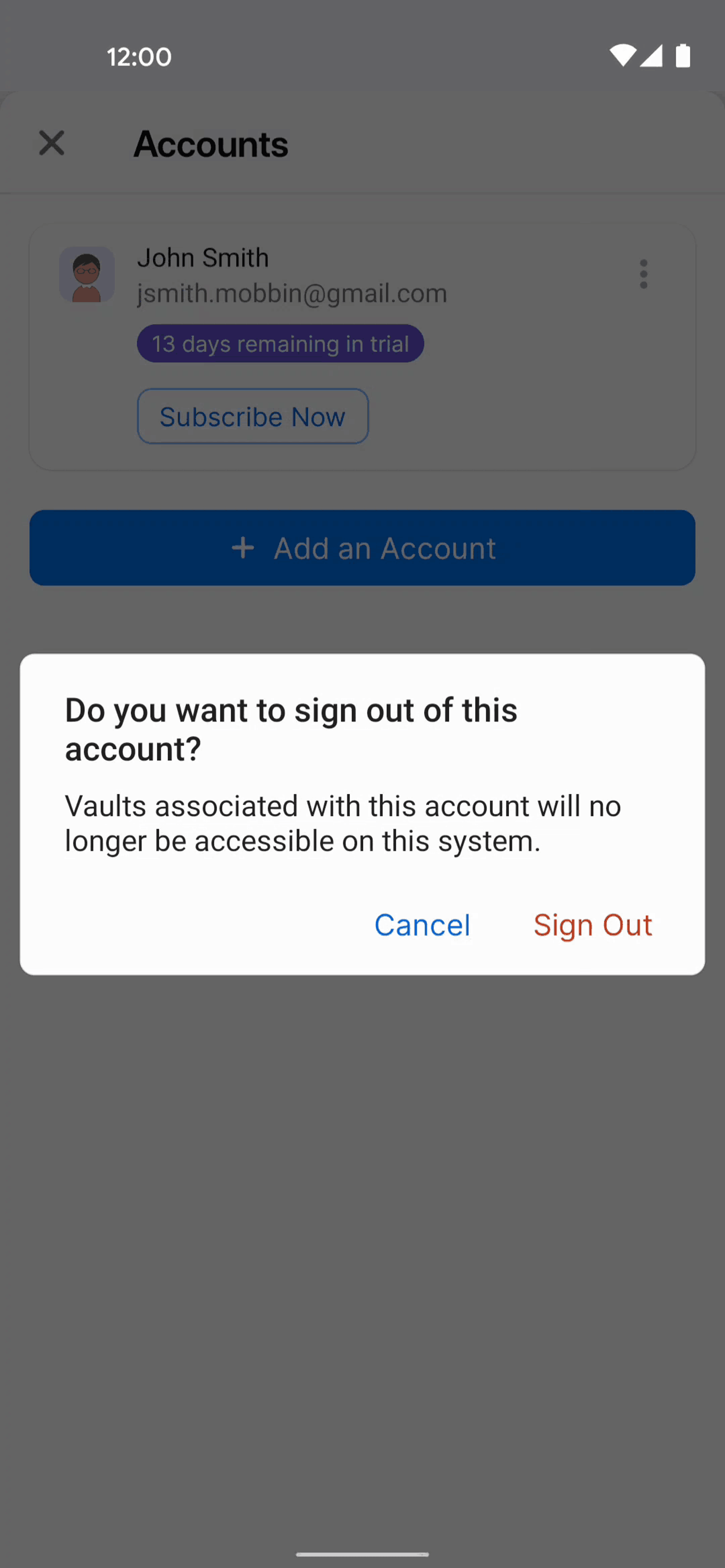 1Password Android Productivity interface screenshot 20