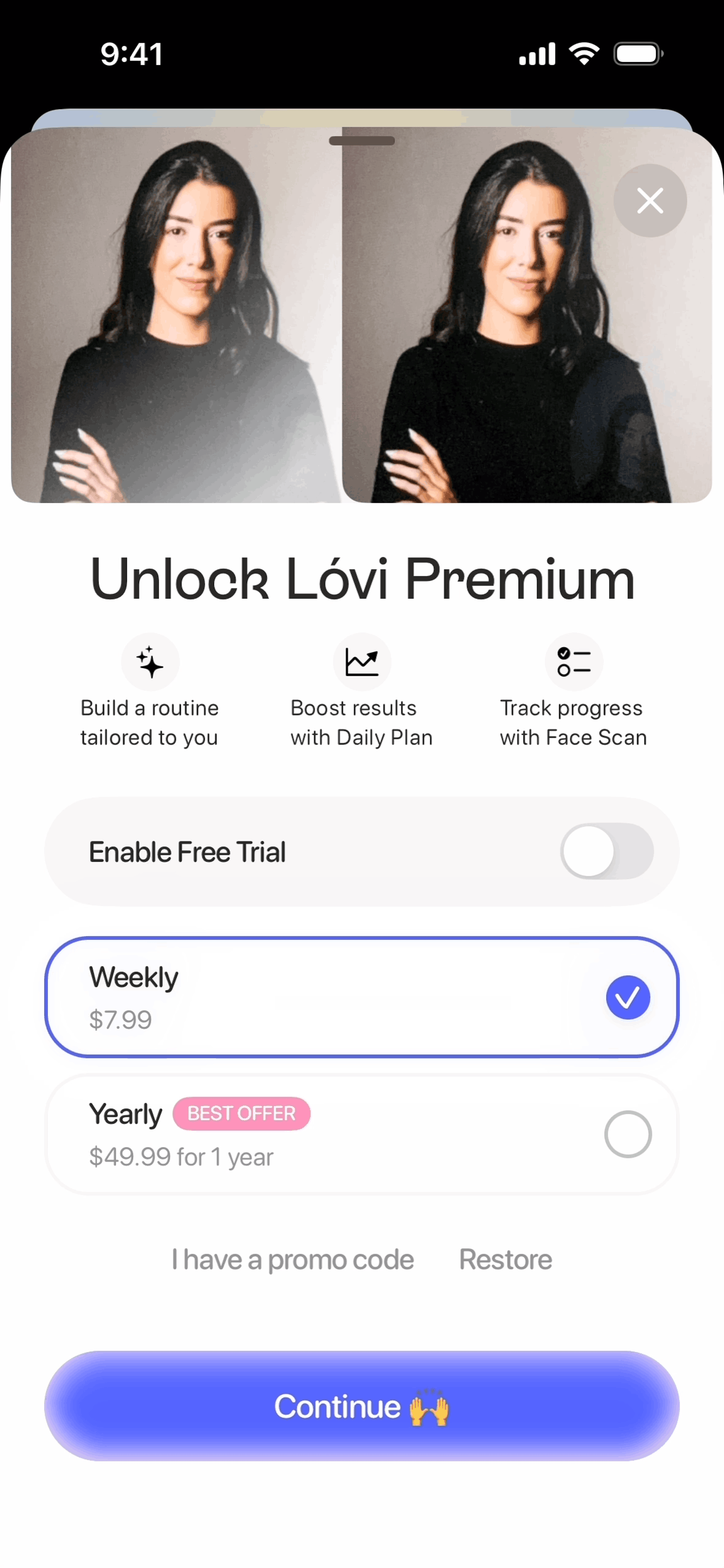 Lovi iOS AI interface screenshot 3