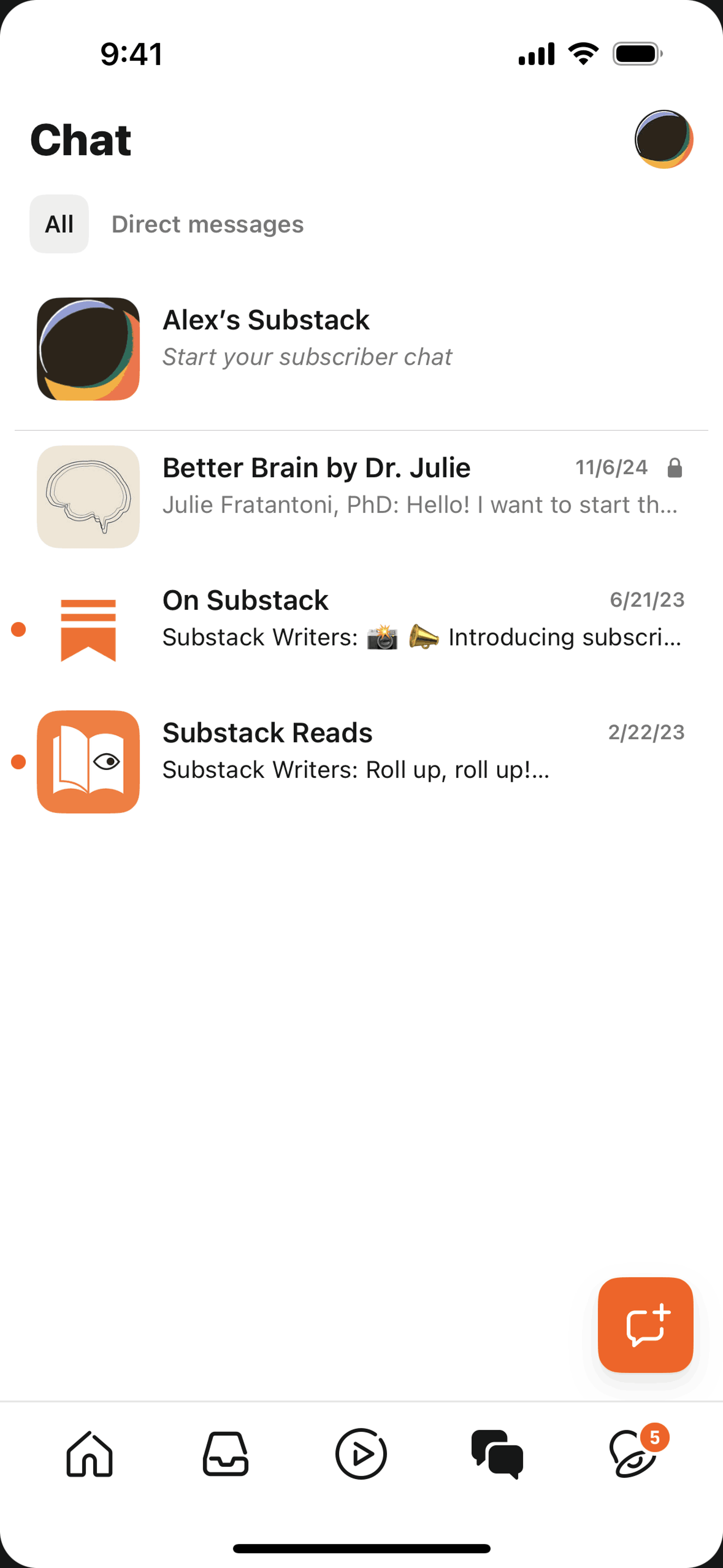 Substack iOS News interface screenshot 10