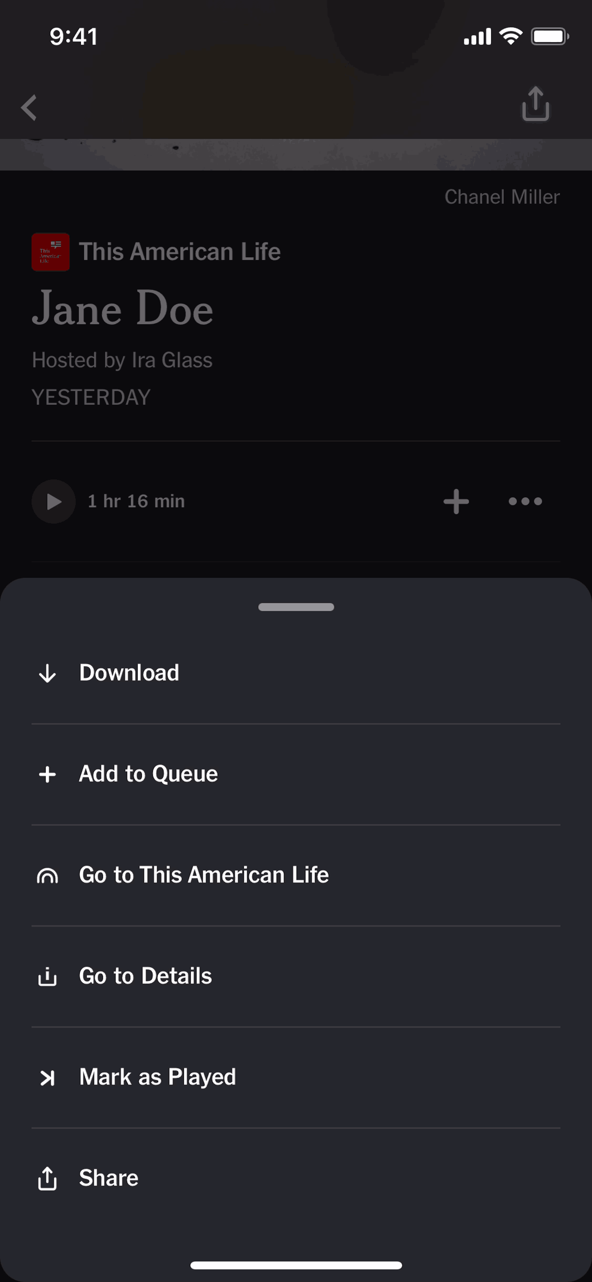 NYT Audio iOS Music & Audio interface screenshot 9