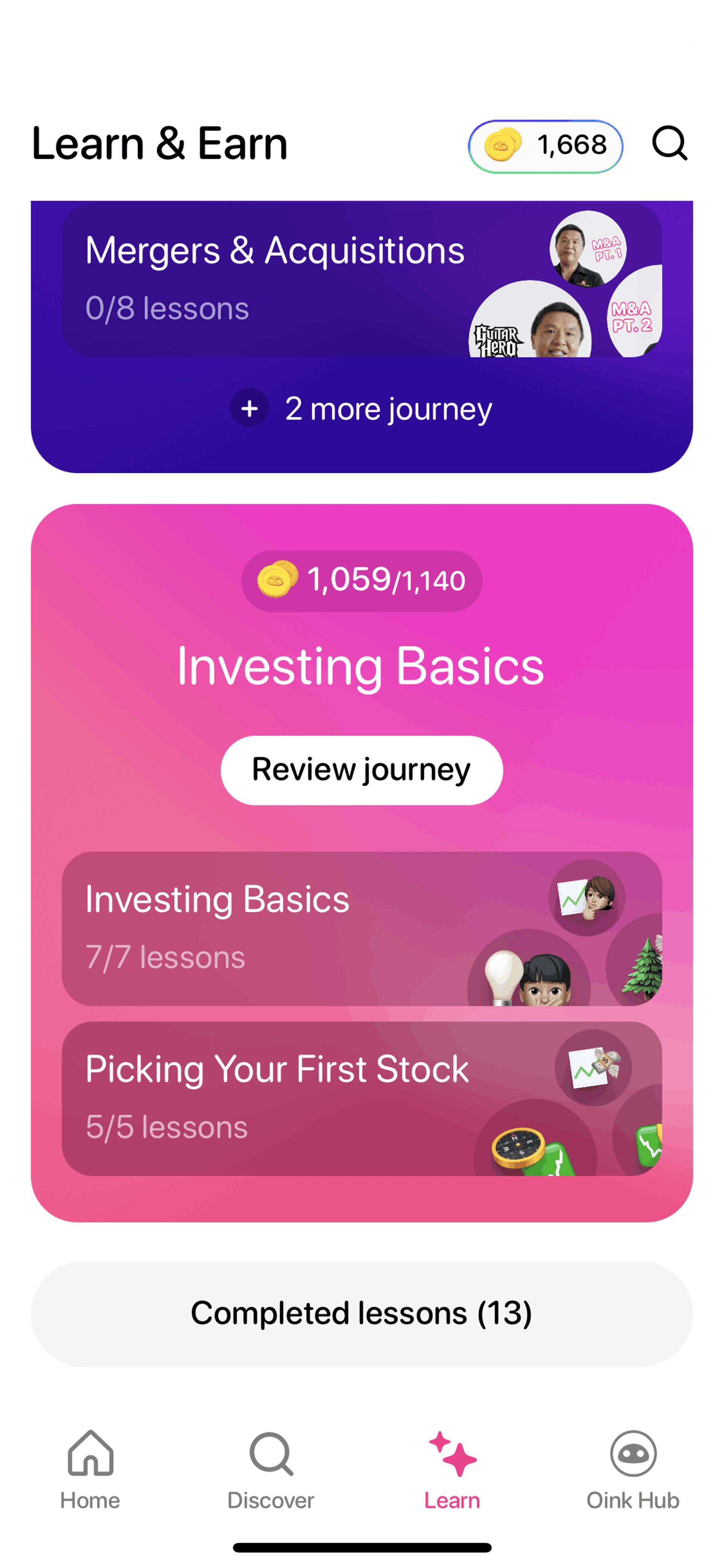 Bloom iOS Finance interface screenshot 3