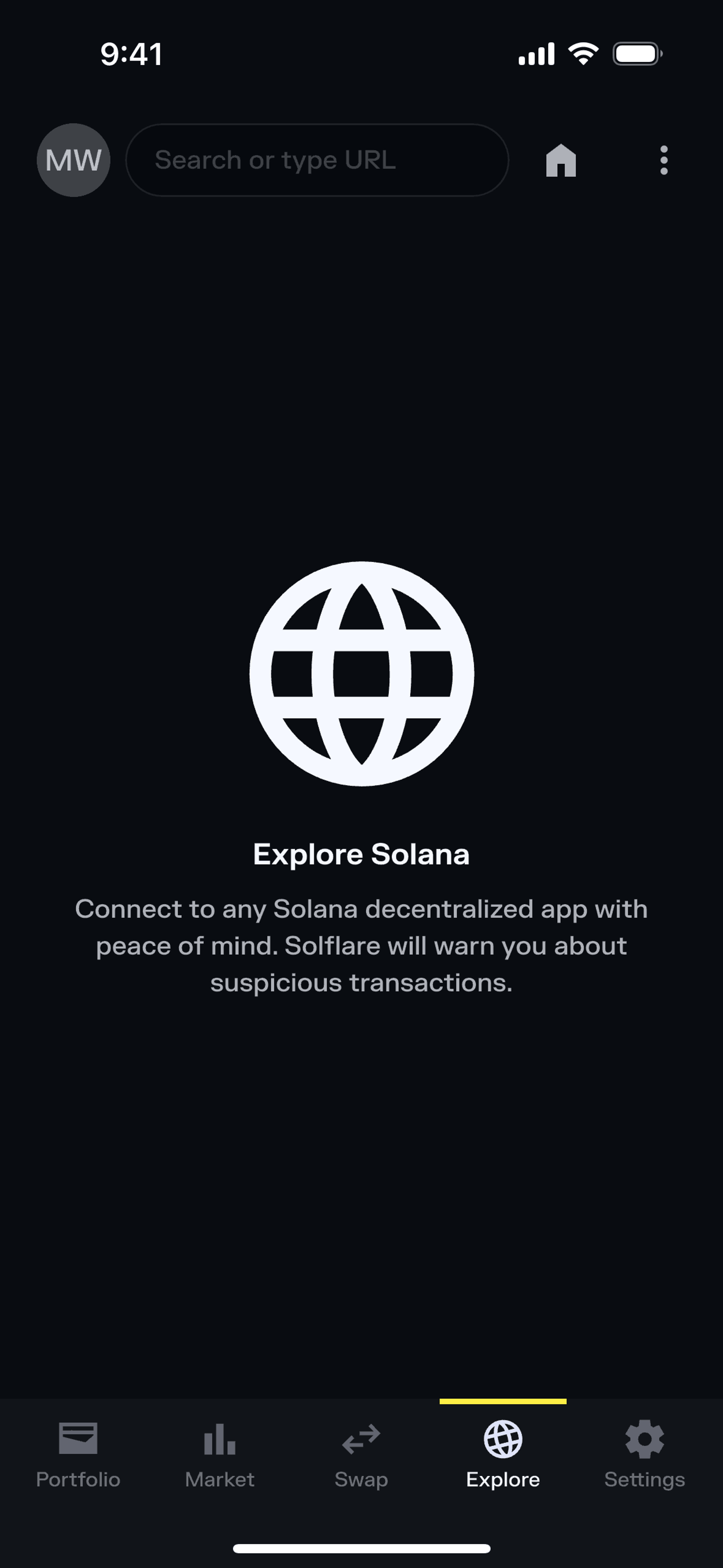 Solflare iOS Crypto & Web3 interface screenshot 13