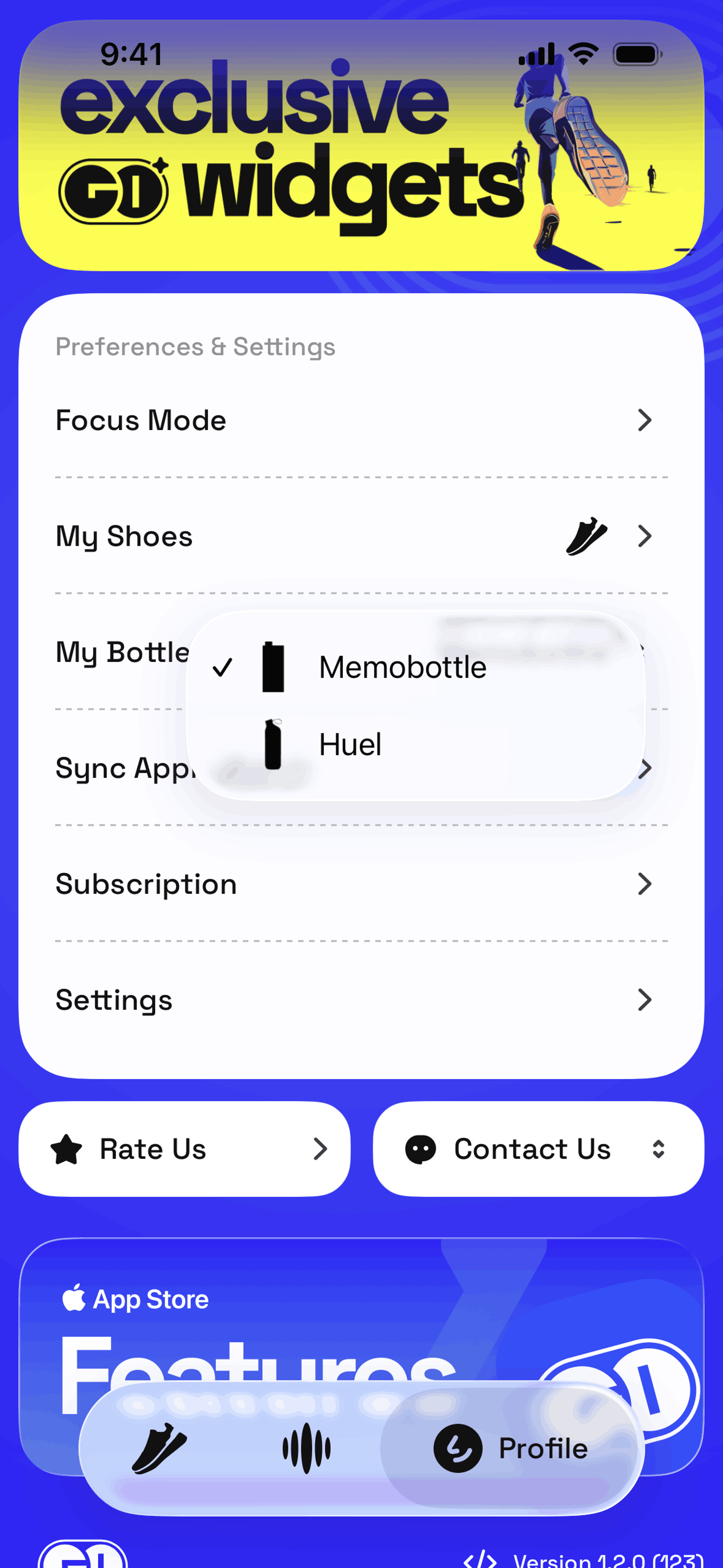GO Club iOS Health & Fitness interface screenshot 8