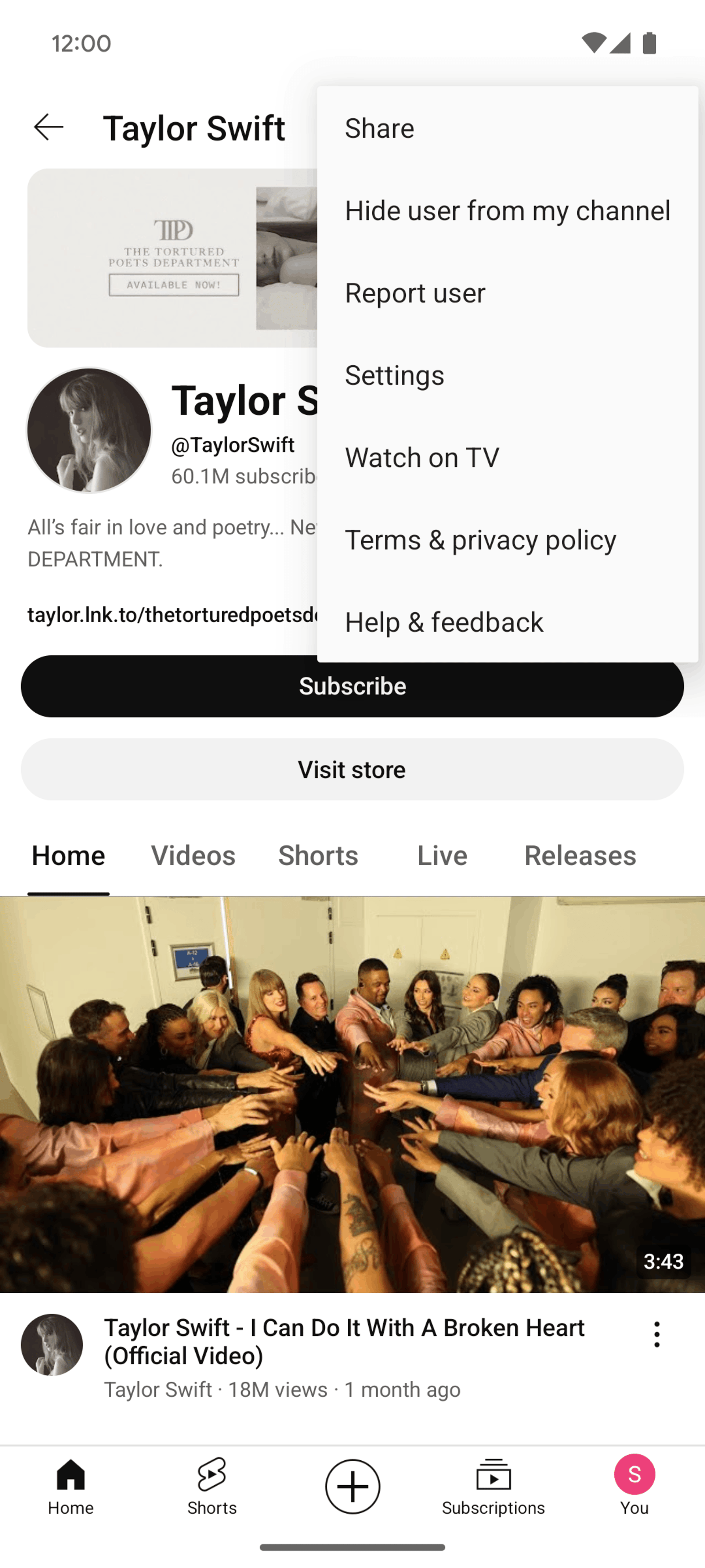YouTube Android Photo & Video interface screenshot 11