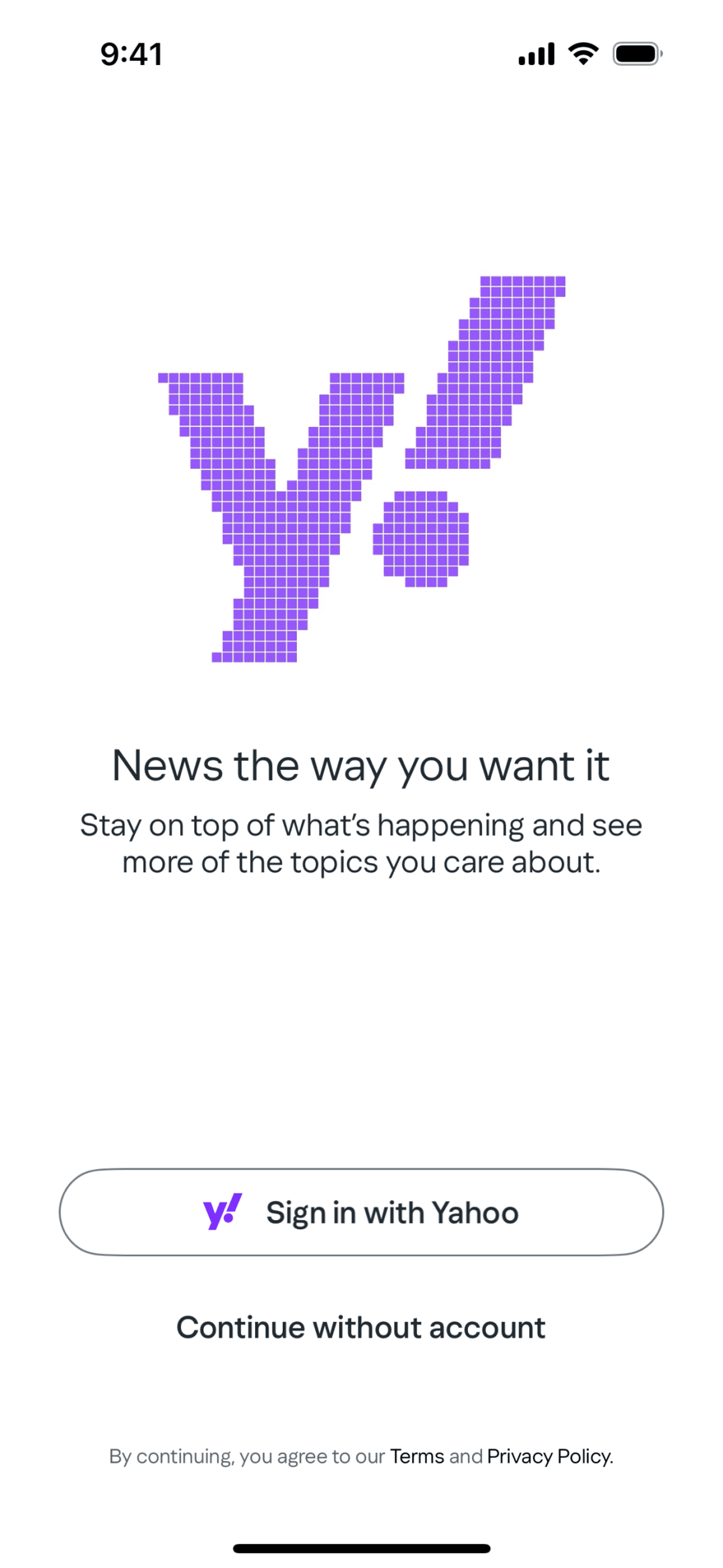 Yahoo News iOS News interface screenshot 3