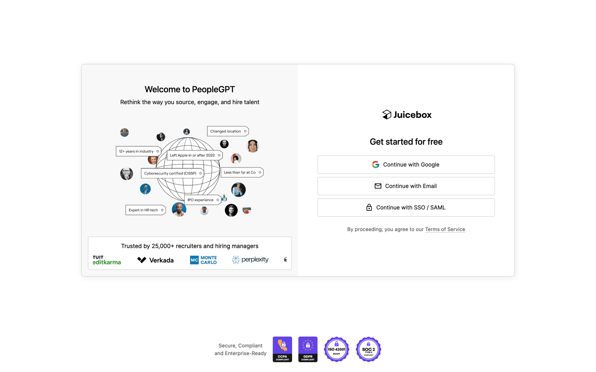 Juicebox Web Jobs & Recruitment interface screenshot 5