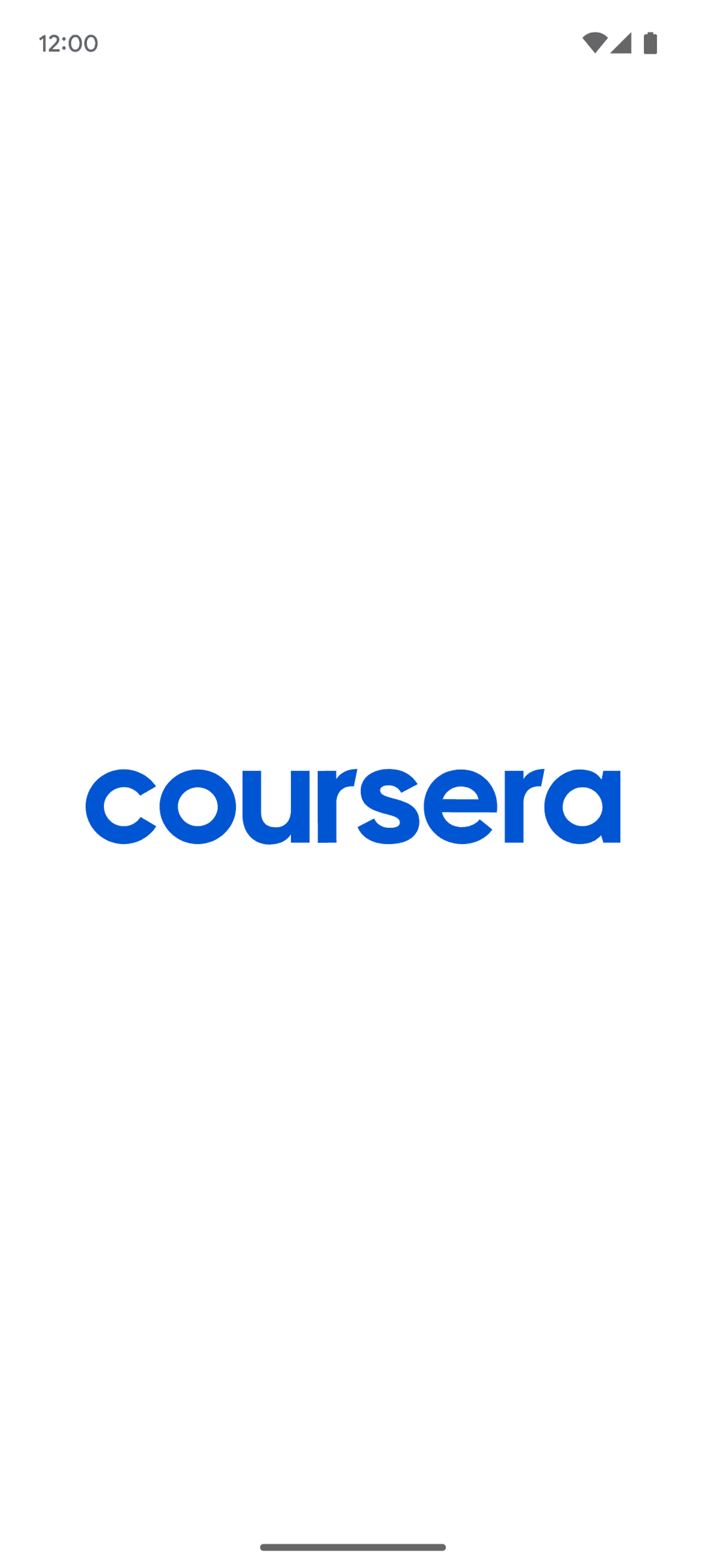 Coursera Android Education interface screenshot 1