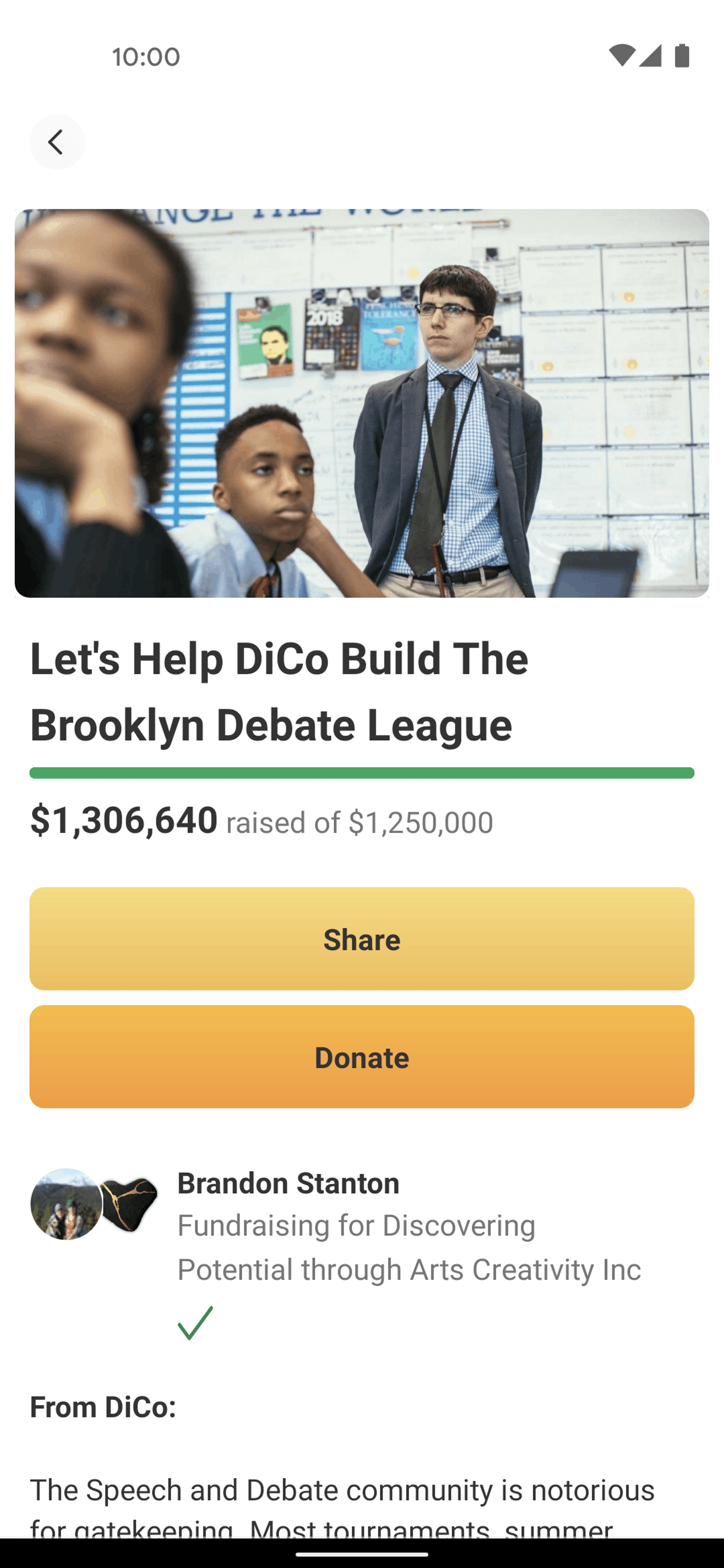 GoFundMe Android Social Networking interface screenshot 18