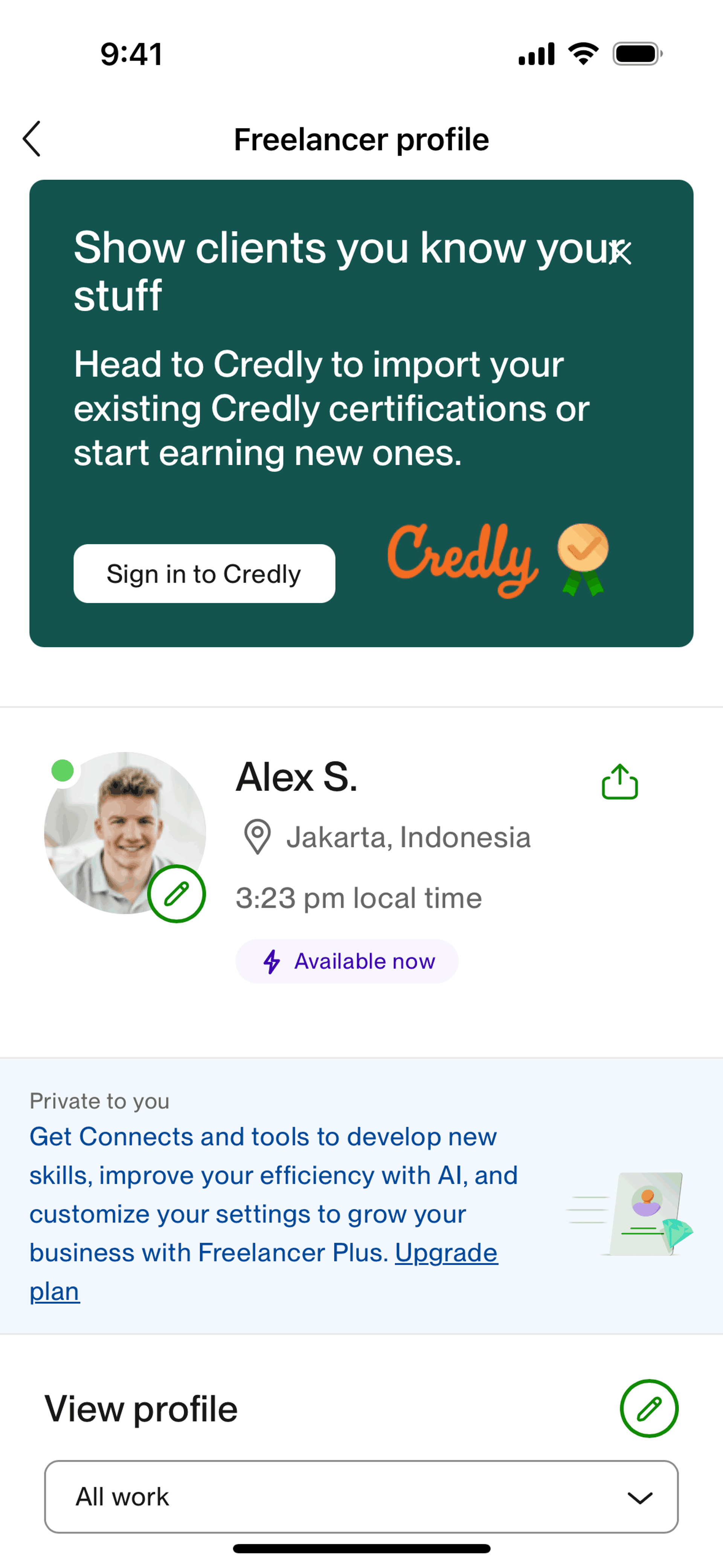 Upwork iOS Business interface screenshot 23
