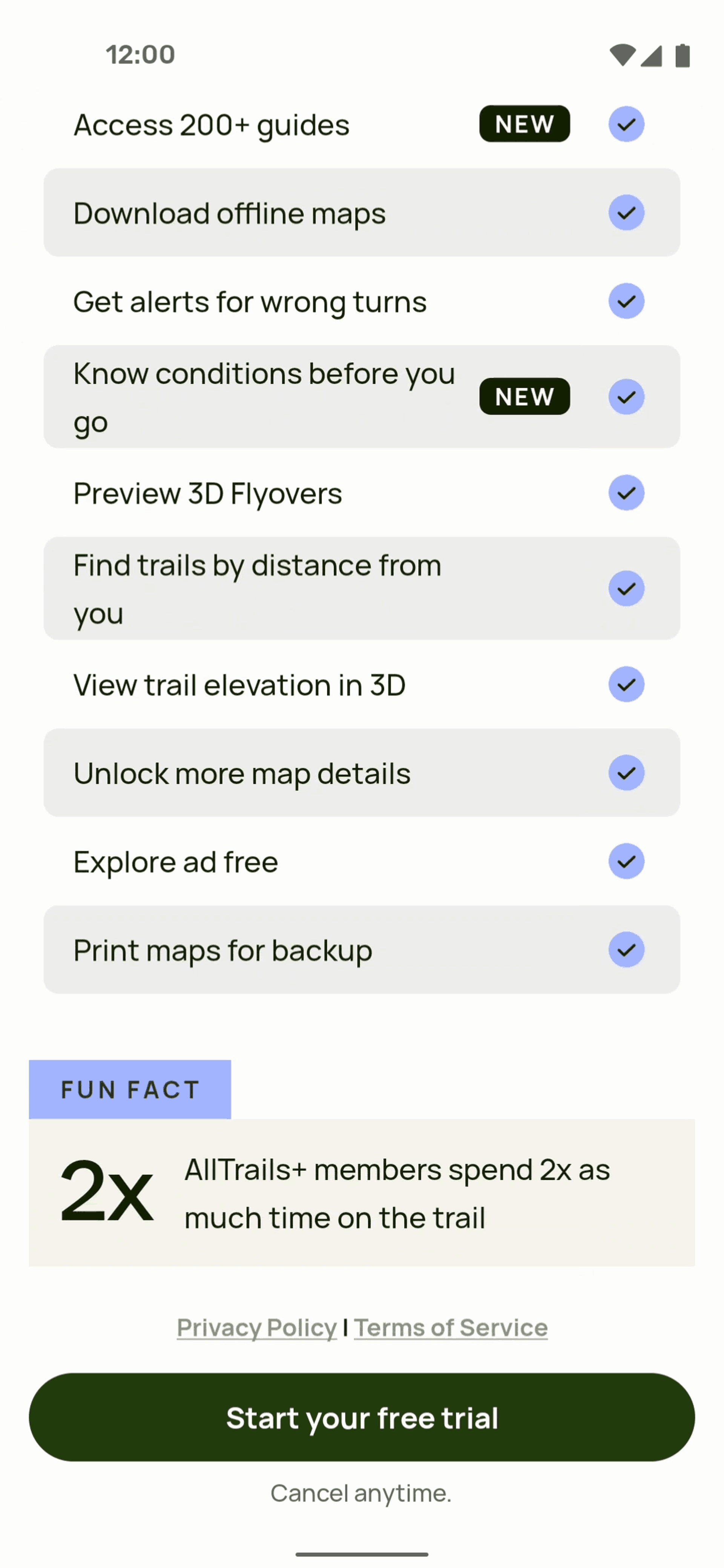 AllTrails Android Health & Fitness interface screenshot 6