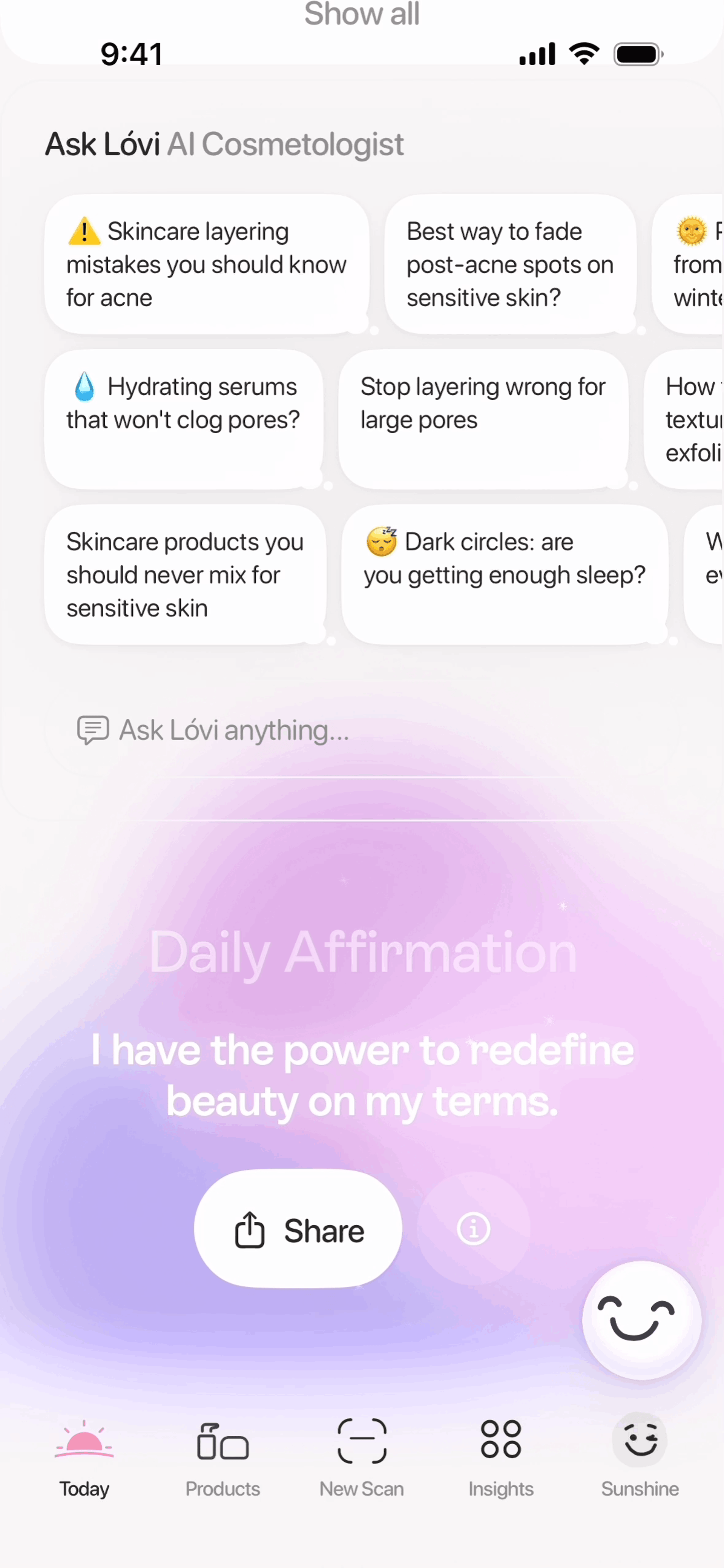 Lovi iOS AI interface screenshot 12