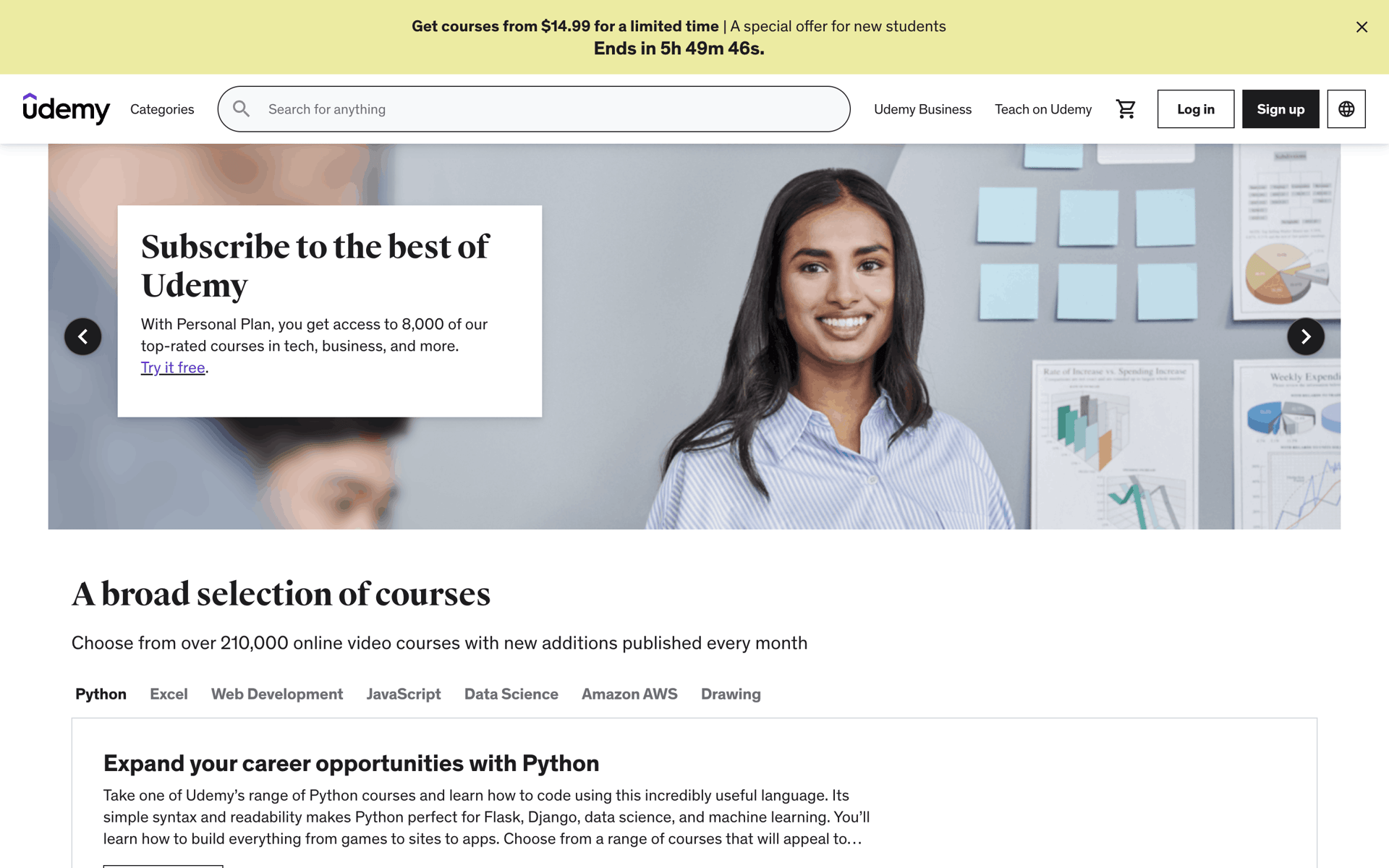 Udemy Web Education interface screenshot 1
