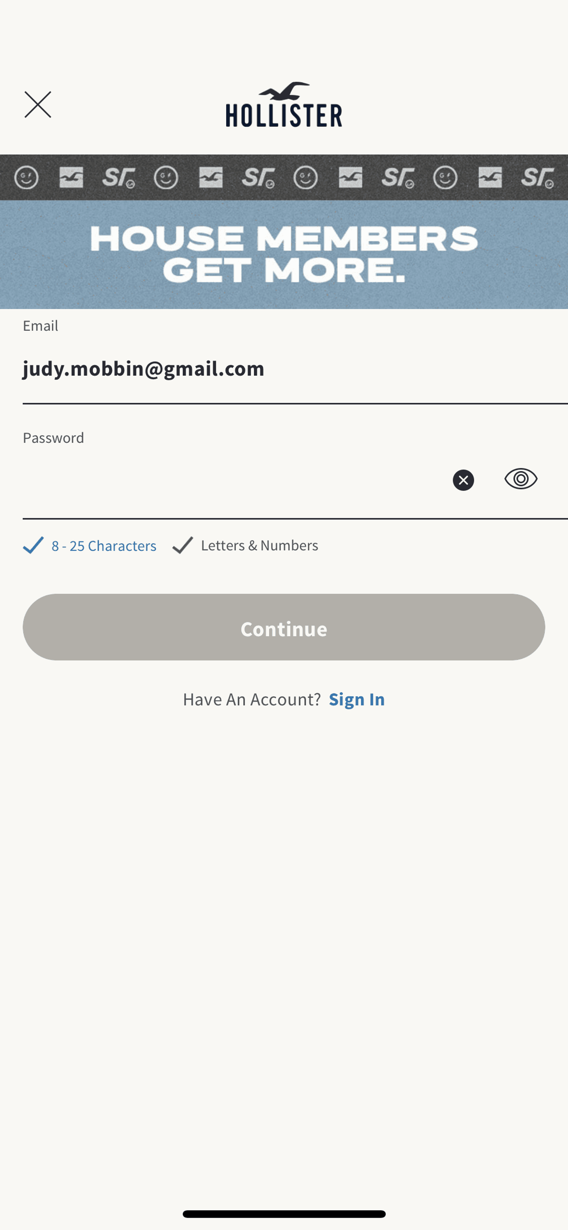 Hollister Co. iOS Shopping interface screenshot 7