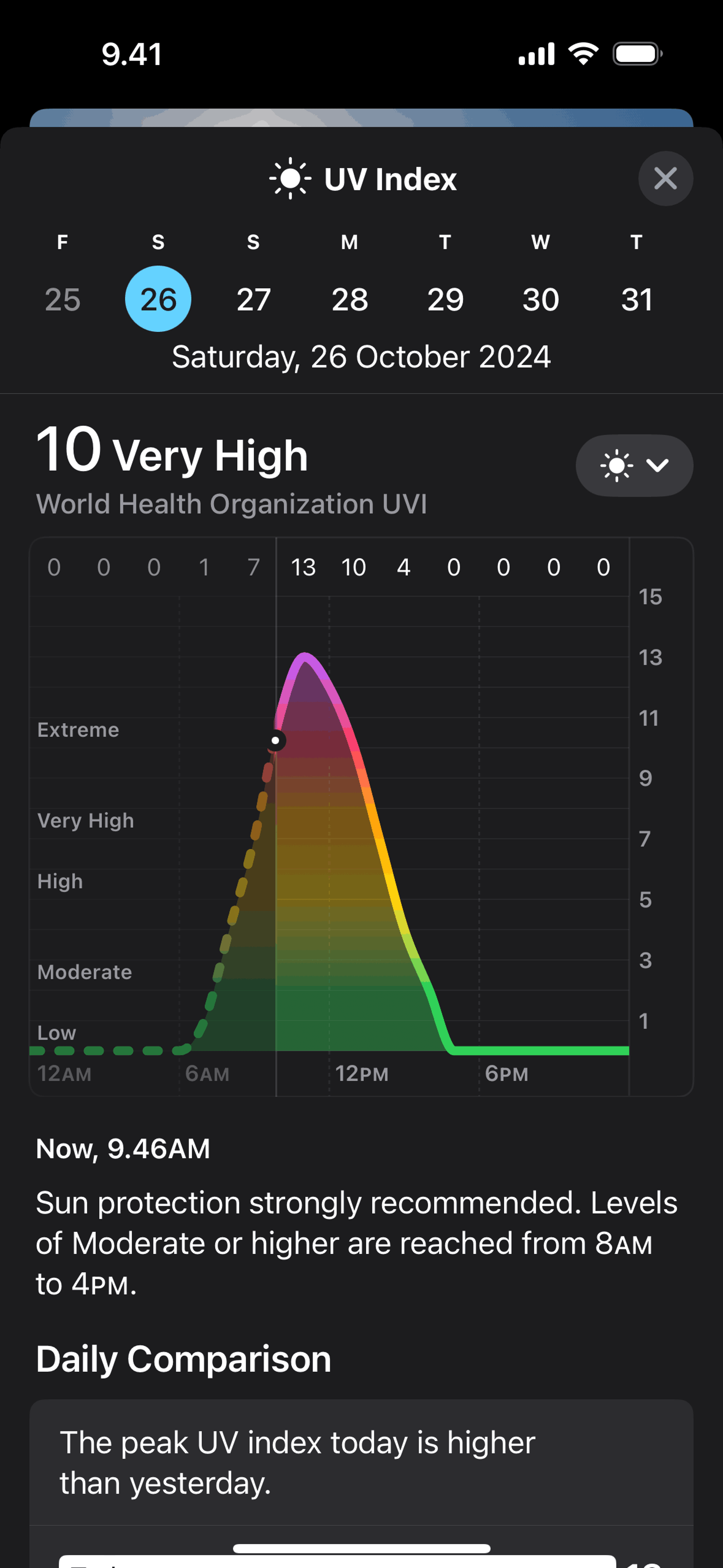 Weather iOS Lifestyle interface screenshot 6