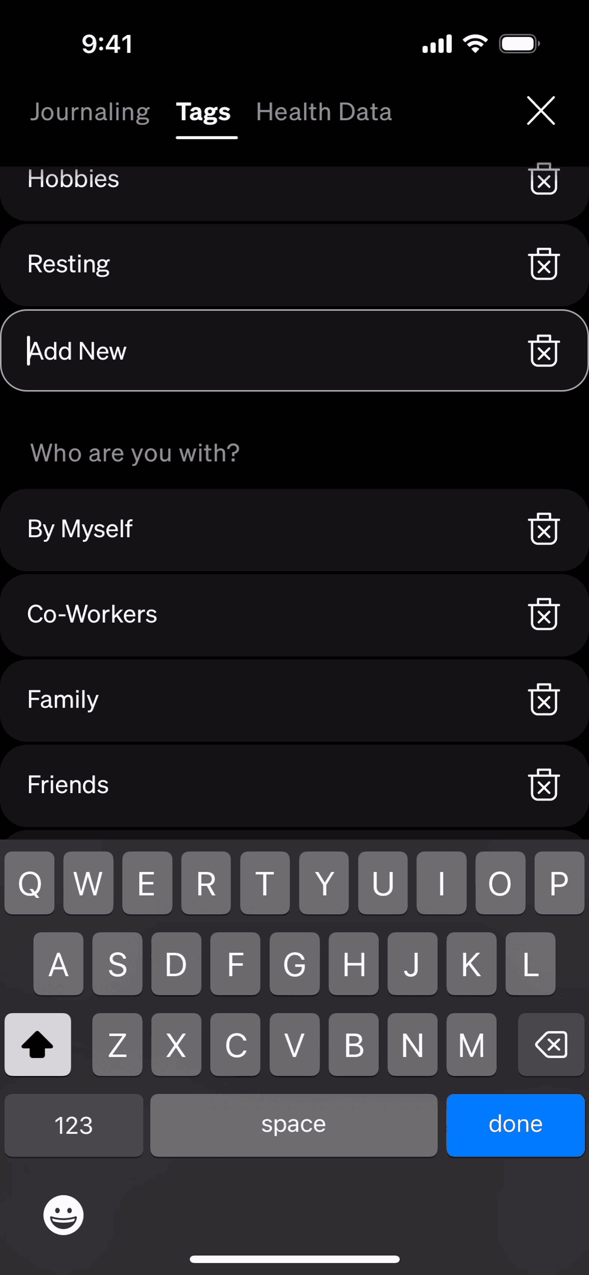How We Feel iOS Health & Fitness interface screenshot 7